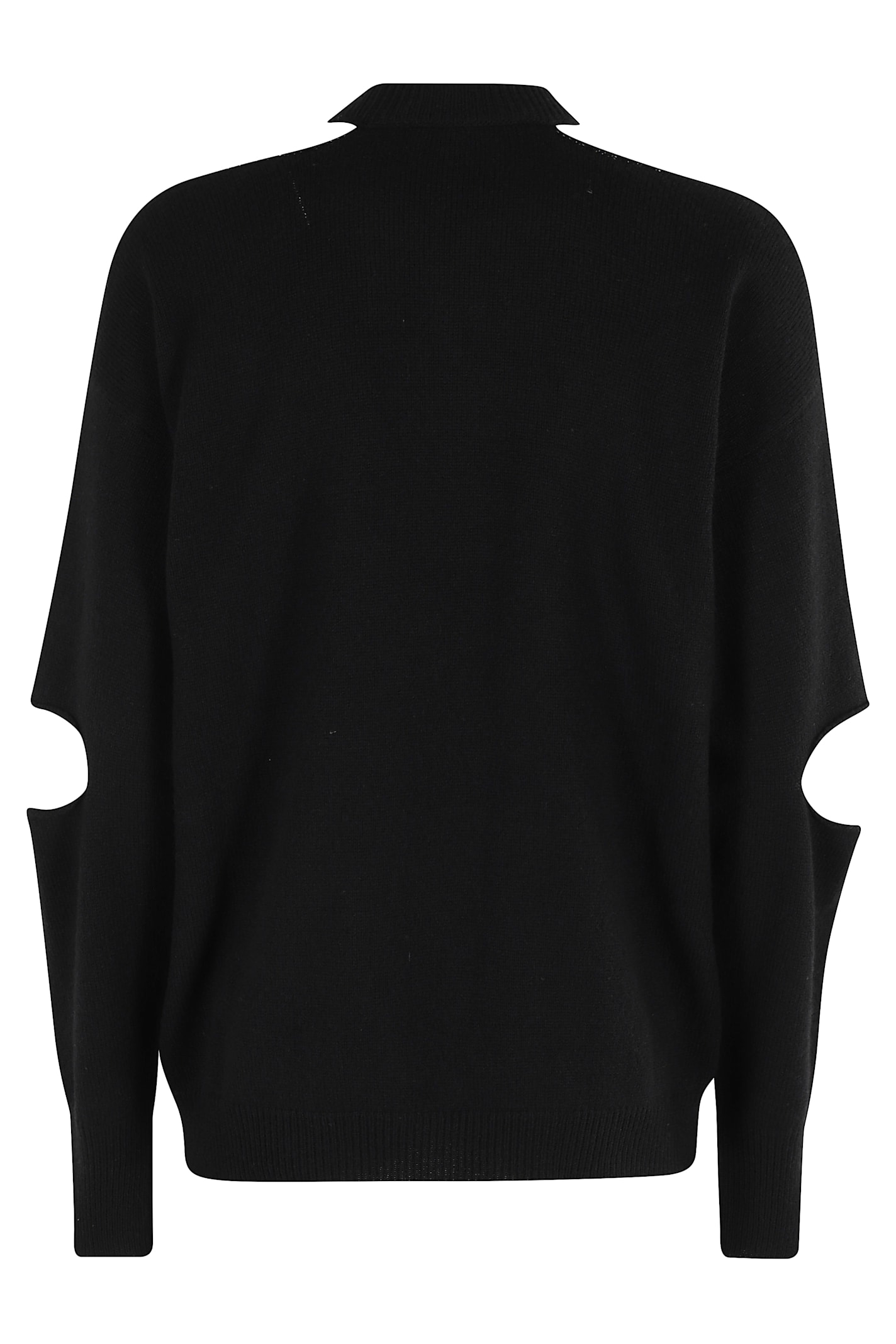 Federica Tosi Cut-out Crewneck Sweater In Black