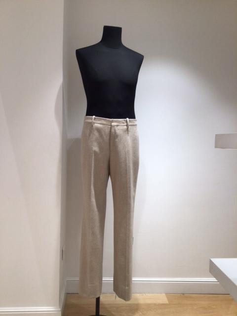 Shop Off-white Wool Blend Chino Trousers In Beige