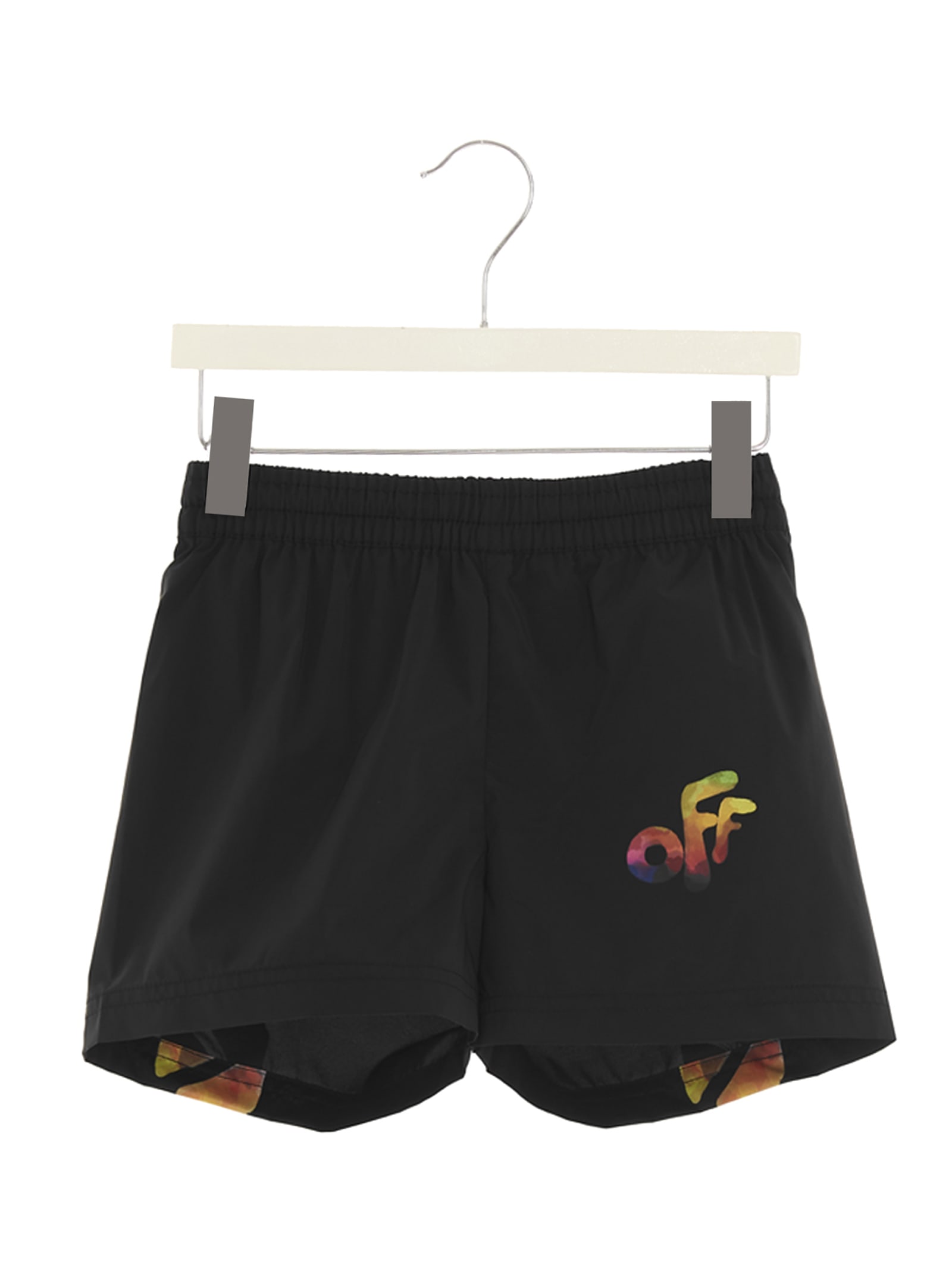 OFF-WHITE LOGO SWIMMING TRUNKS