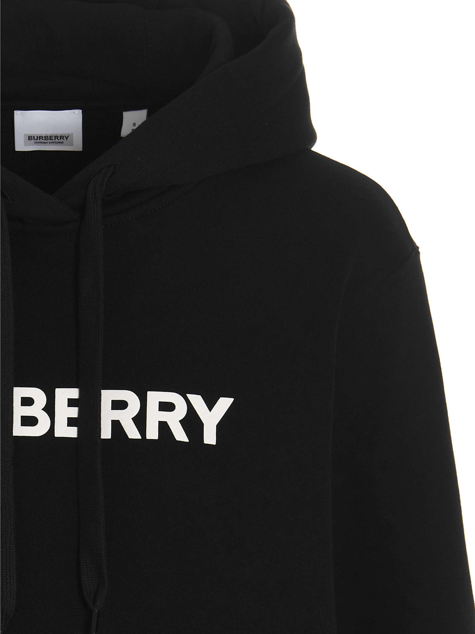 Shop Burberry Poulter Hoodie In White/black