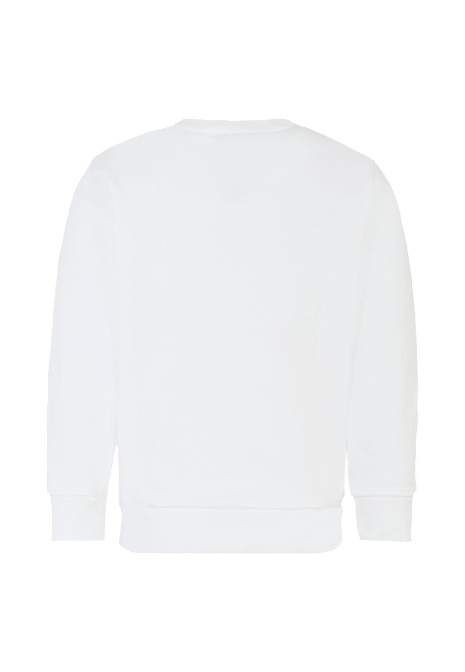 N°21 White Sweatshirt For Girl With Logo In White