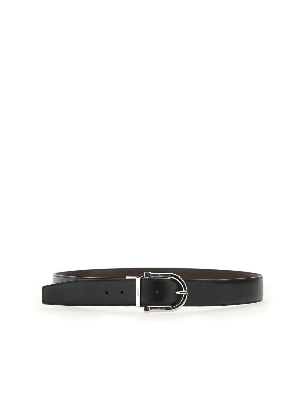 Shop Zegna Staffa Buckle Belt In Black