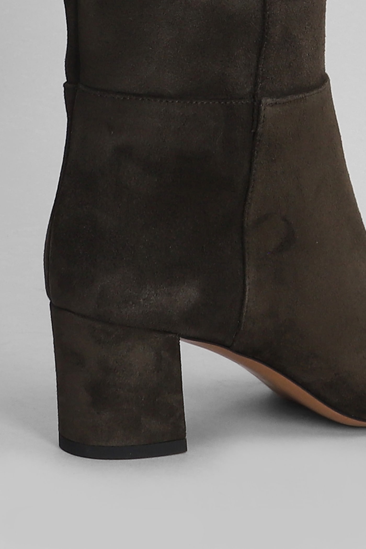 Shop Fabio Rusconi High Heels Boots In Dark Brown Suede