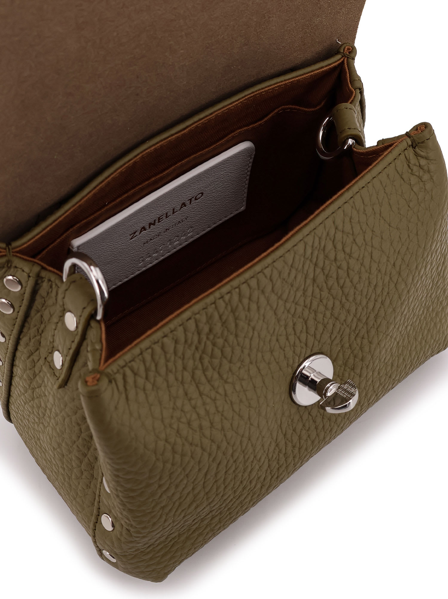 Zanellato Postina Baby Leather Crossbody Bag In Green
