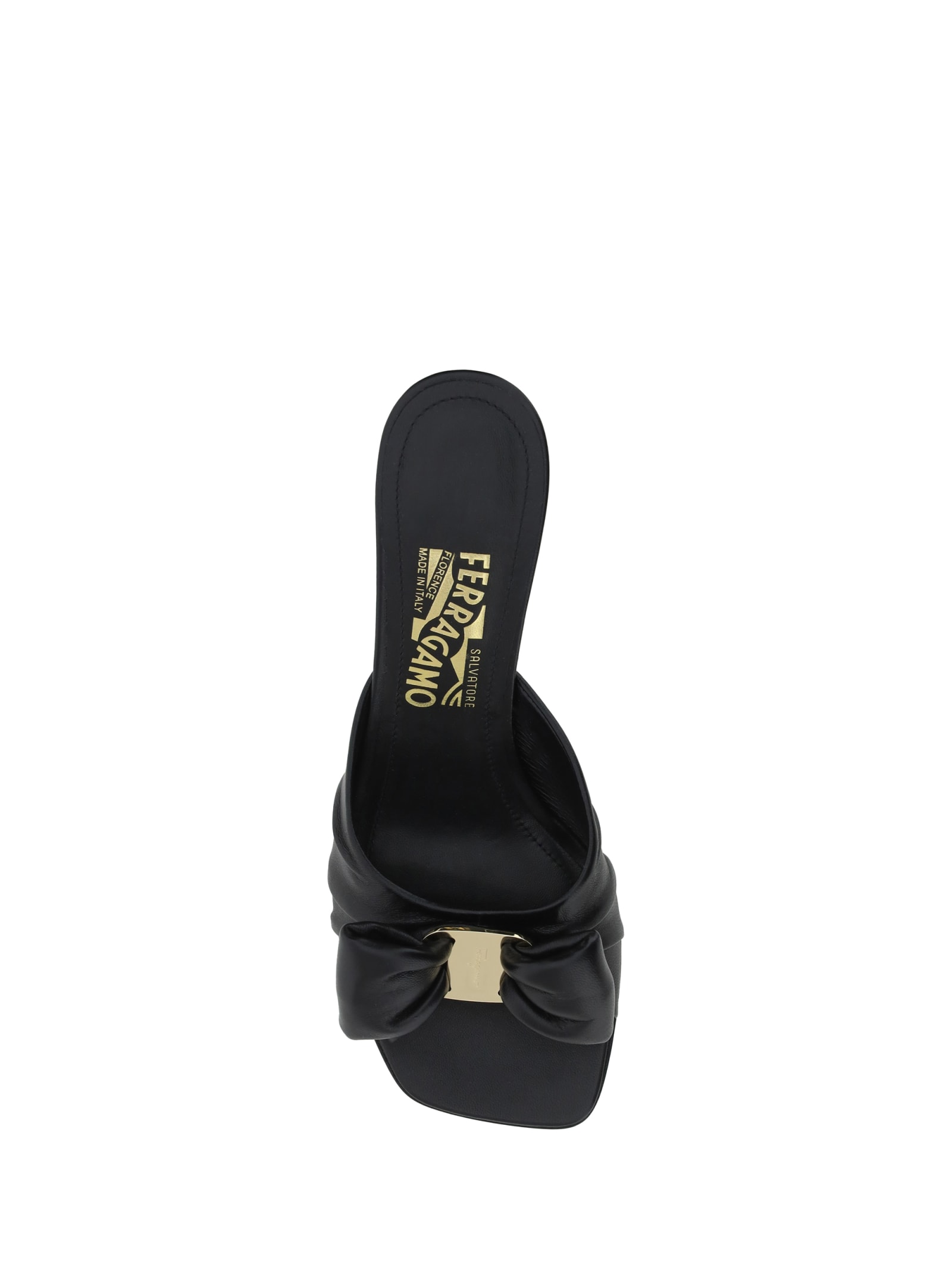 Shop Ferragamo Vara Slide Sandals In Black