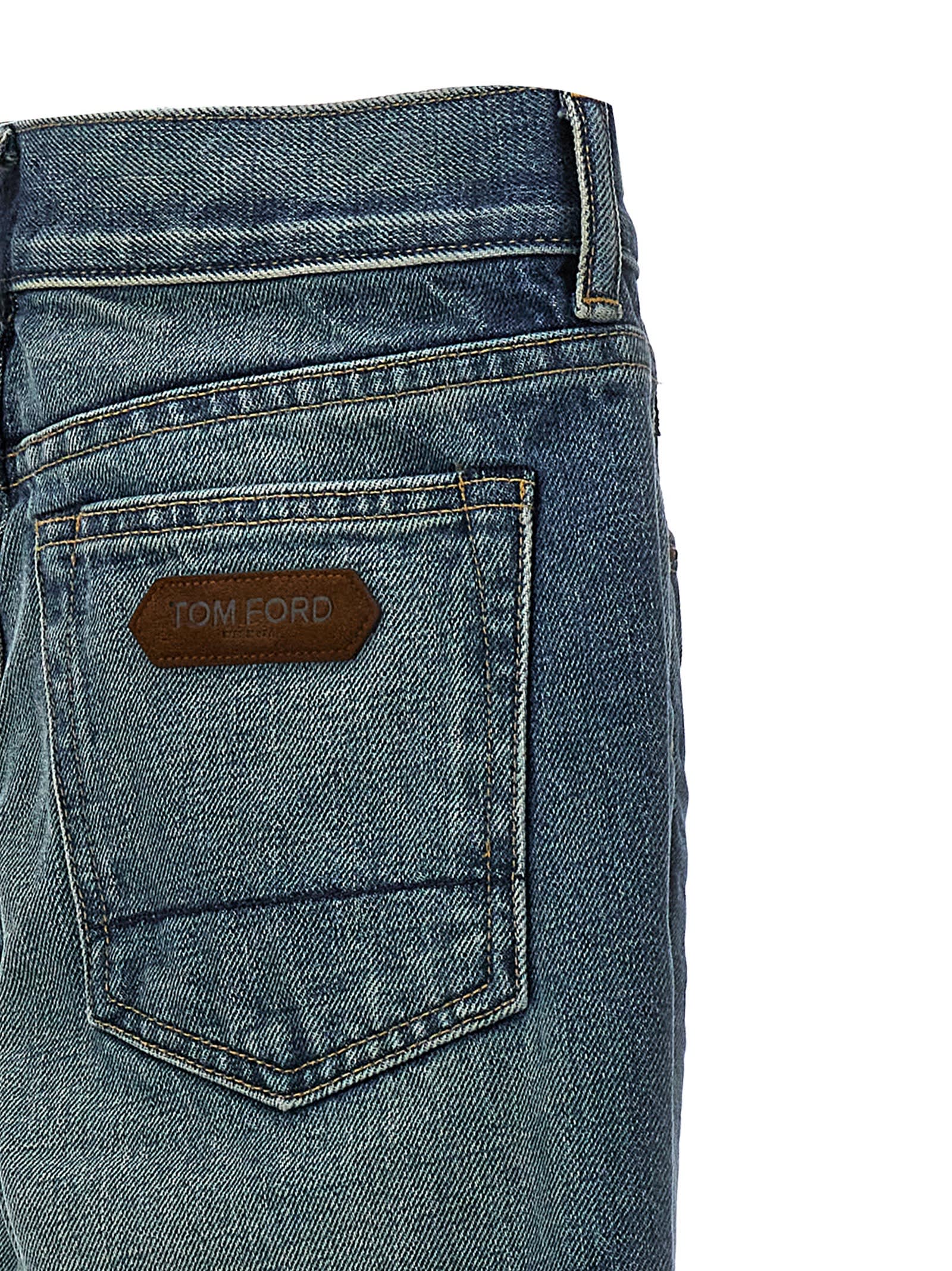 Shop Tom Ford Denim Jeans In Light Blue
