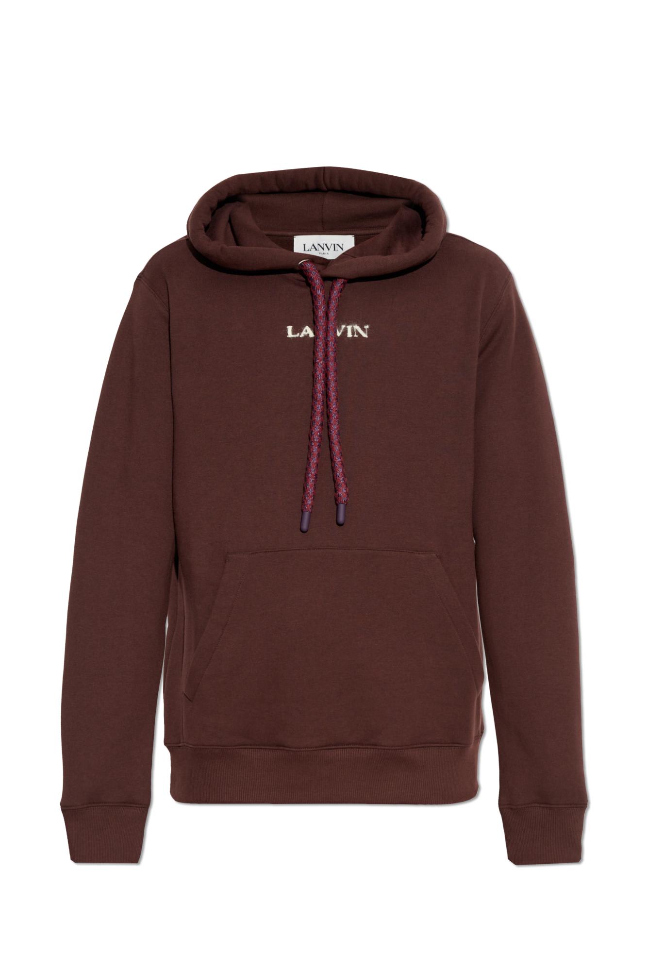 Shop Lanvin Sweatshirt With Logo In Bordeaux