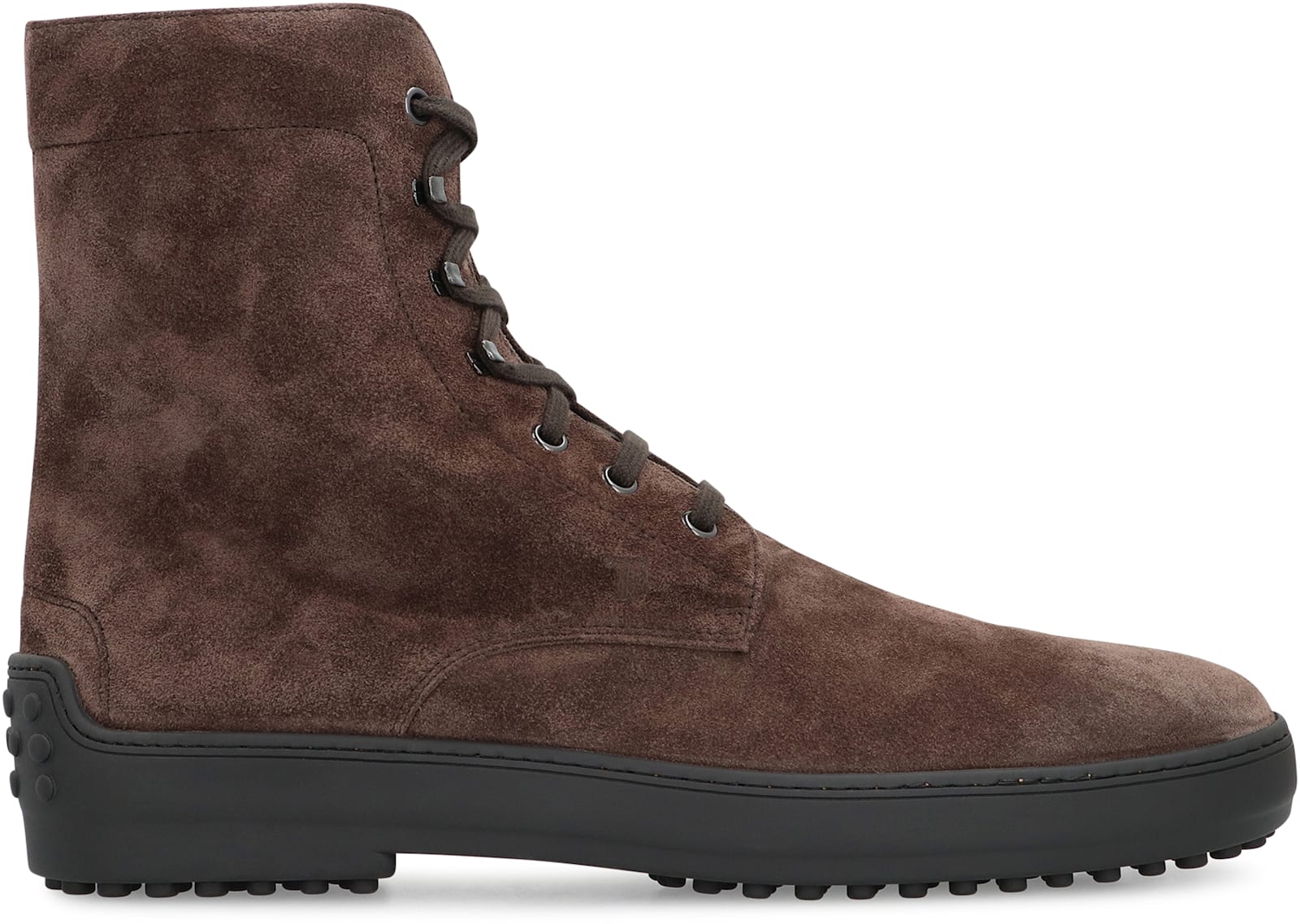 Tod's Lace-up Suede Ankle Boots In Brown