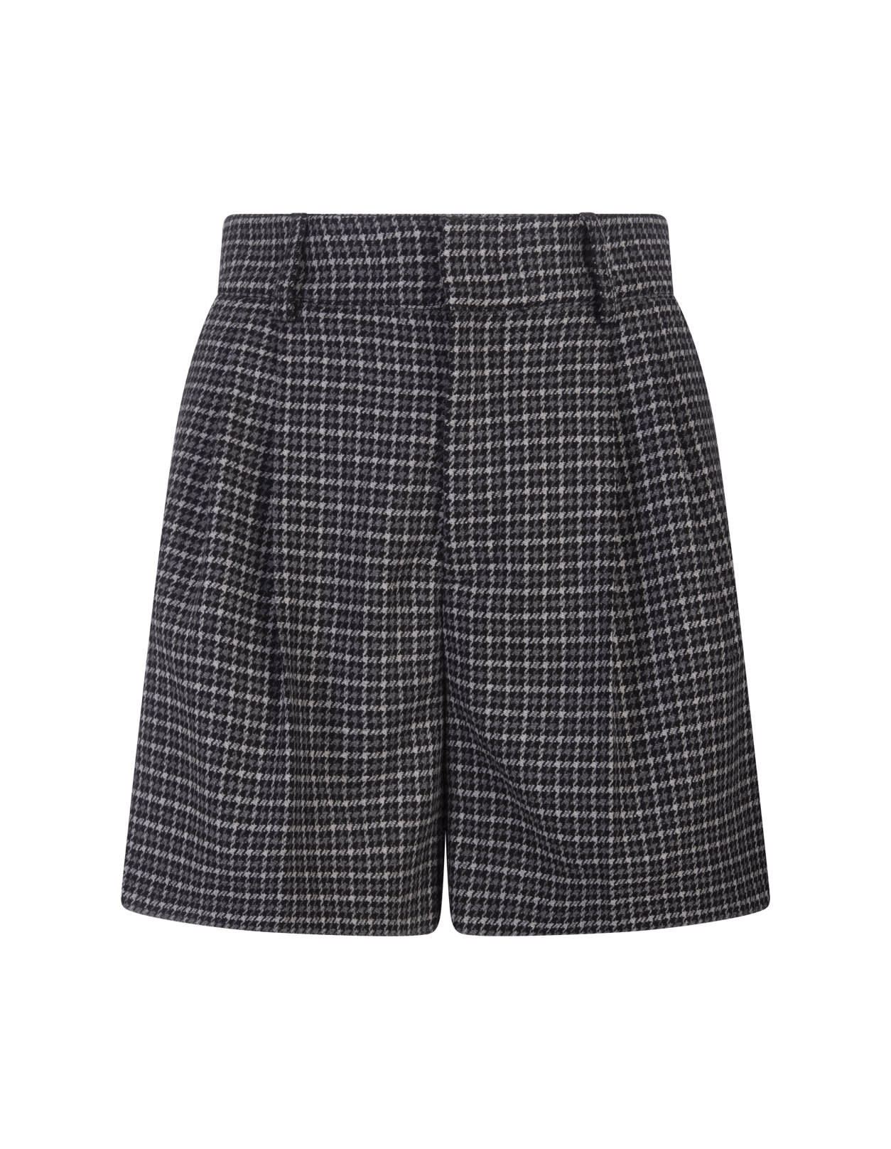 RED Valentino Woman Black Houndstooth Shorts