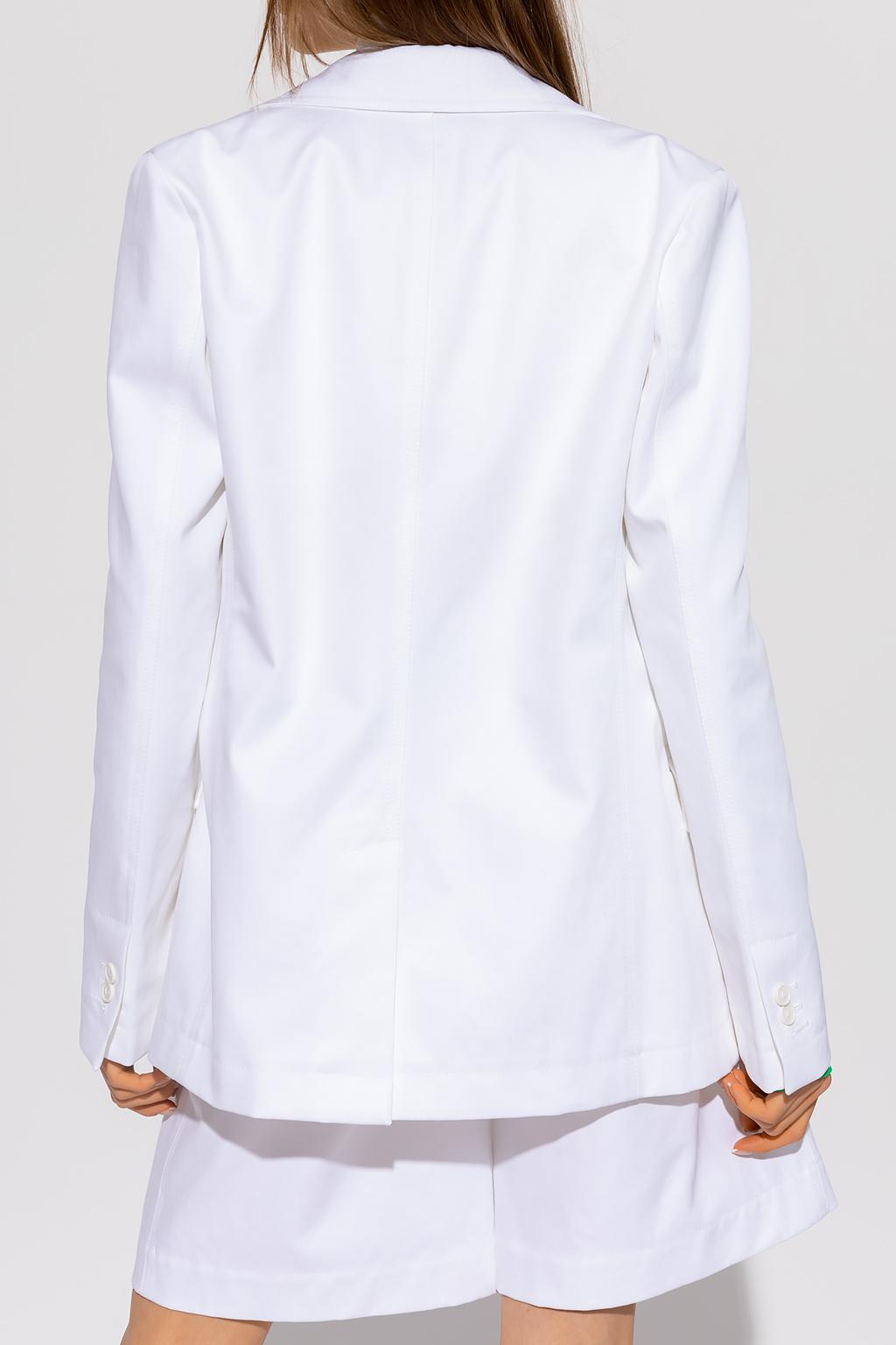 Shop Bottega Veneta Single-breasted Blazer In White
