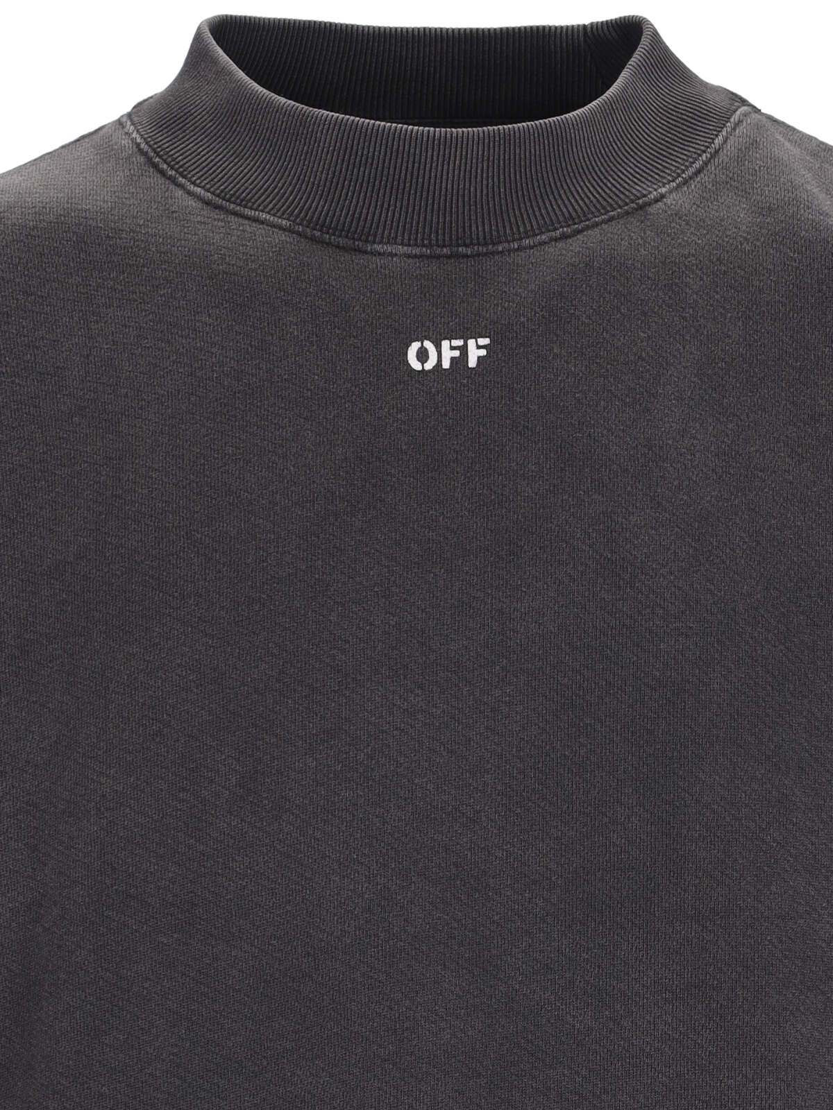 Shop Off-white Logo Crewneck Sweatshirt In Black