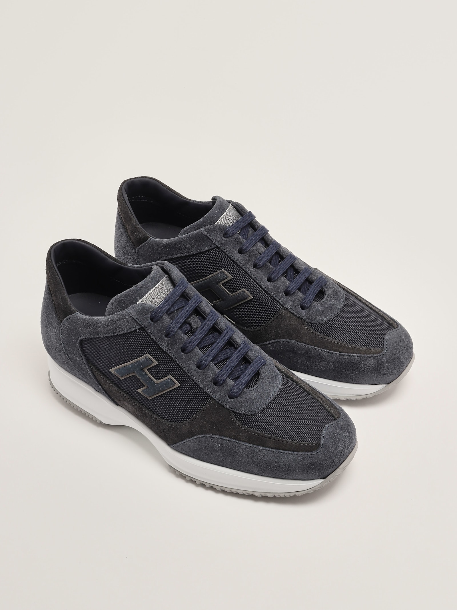 Hogan Interactive H Flock Sneaker In Navy