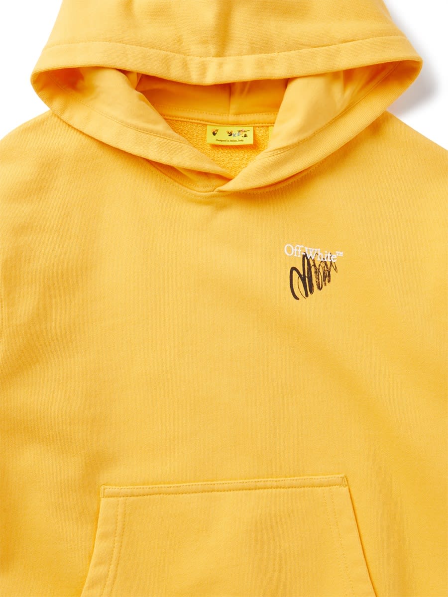 Off-white Arrowsketchhoodie In Yellow