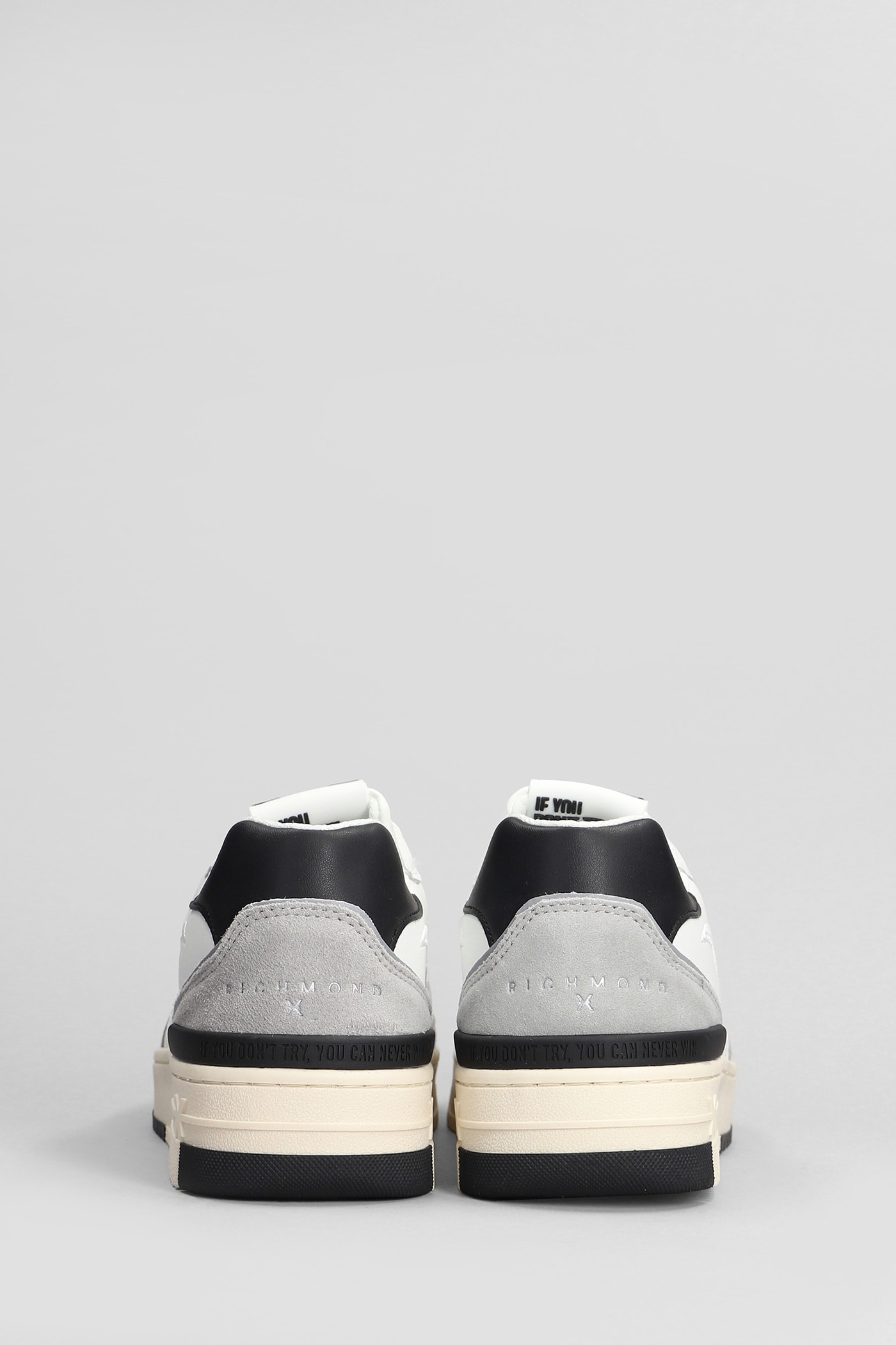 JOHN RICHMOND SNEAKERS IN GREY SUEDE AND LEATHER 