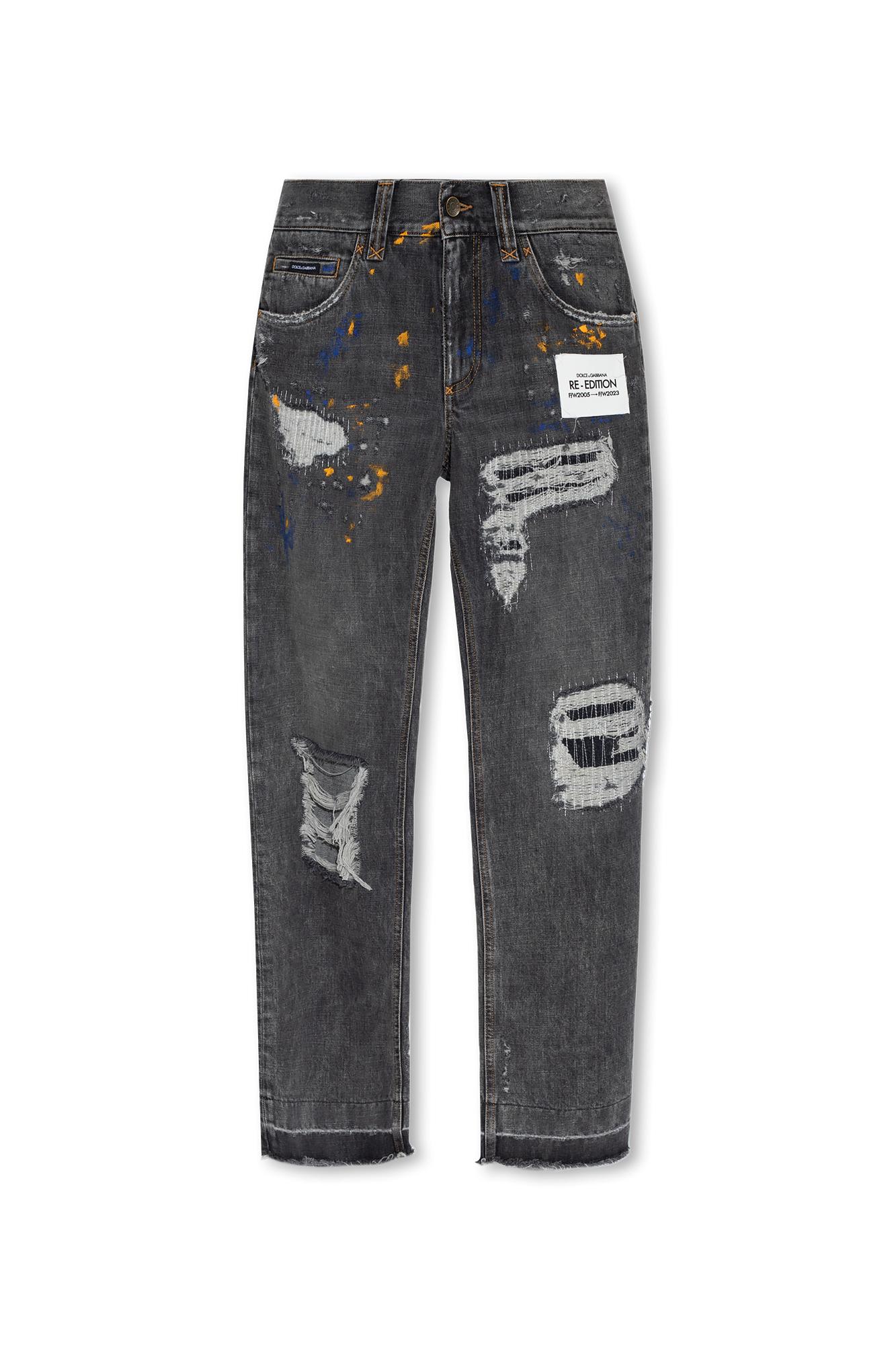 Shop Dolce & Gabbana Re-edition F/w 2023 Collection Jeans In Grey