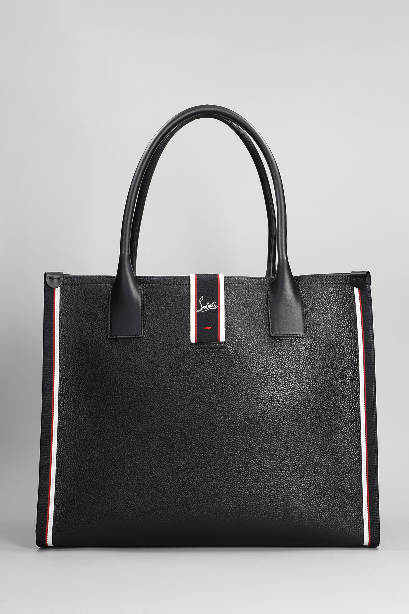 Shop Christian Louboutin Nastroloubi Tote In Black Leather