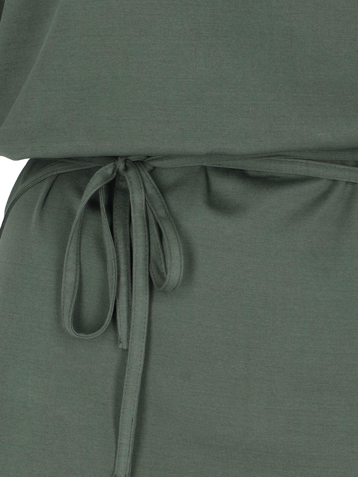 Shop Lemaire Cord Belt Dropped Shoulder Maxi Dress In Smoky Green