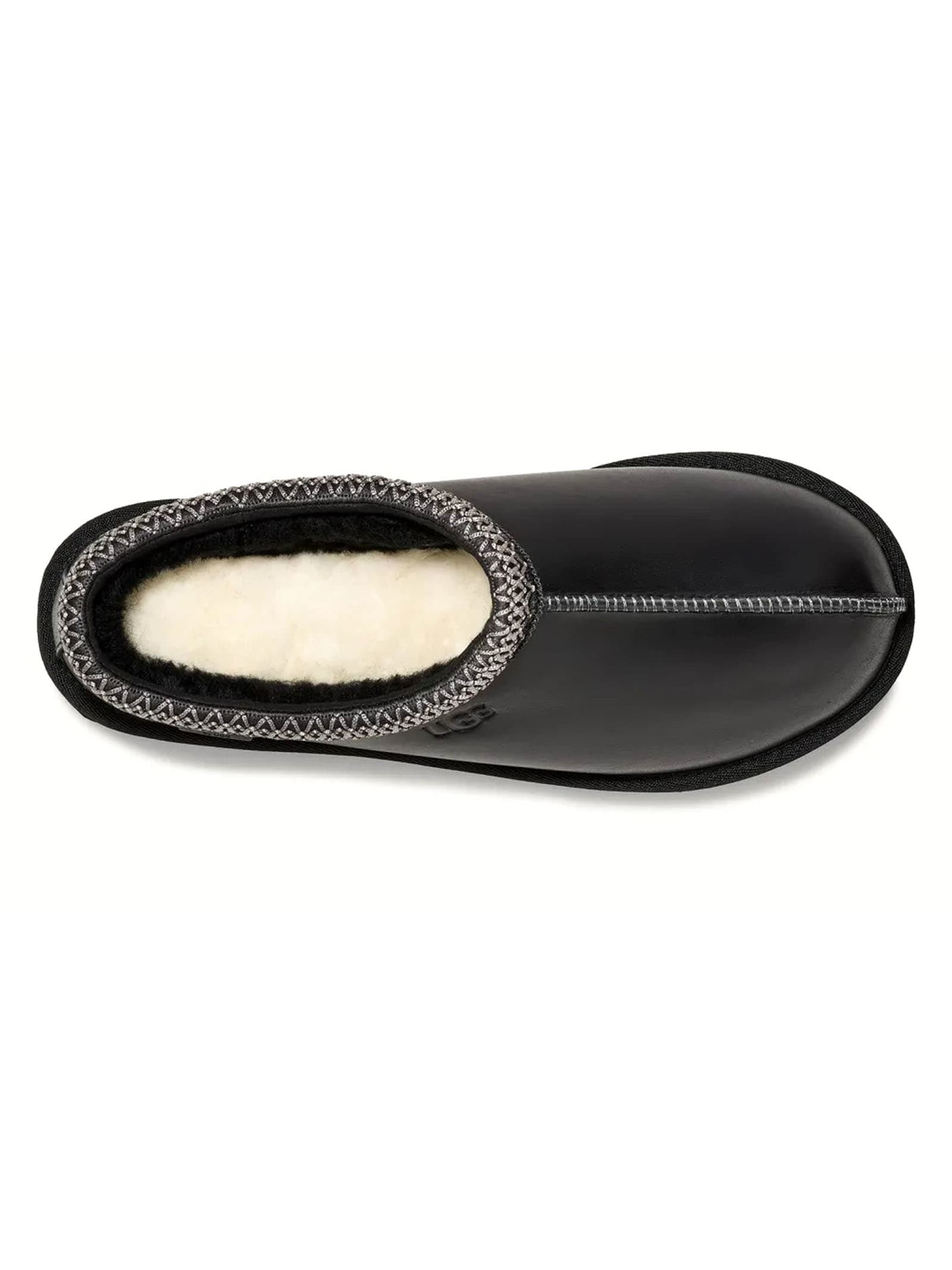 Ugg Black Tasman Leather Regenerate Mules In Black