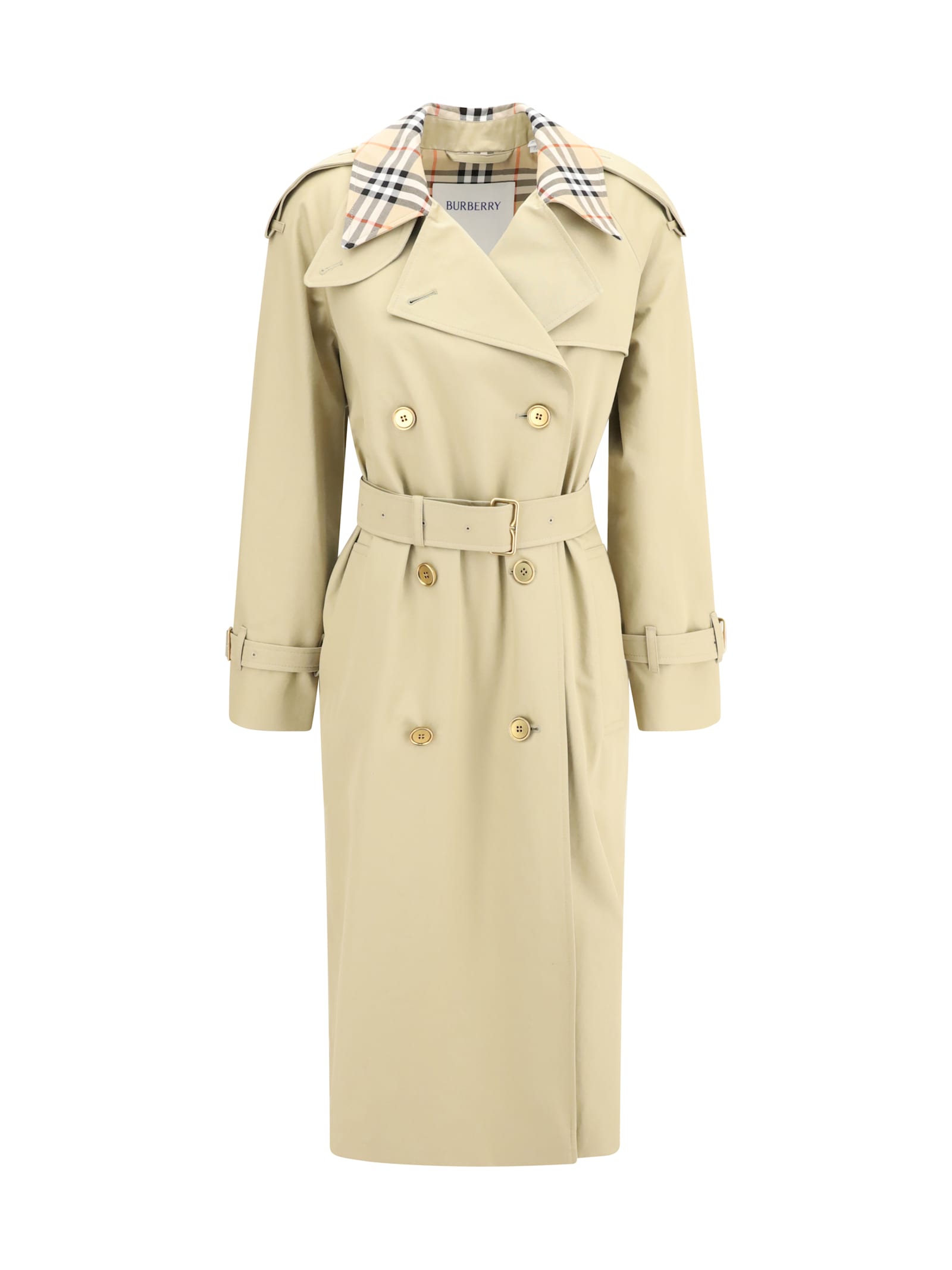 Burberry Castleford Trench Coat With Archive Check Collar