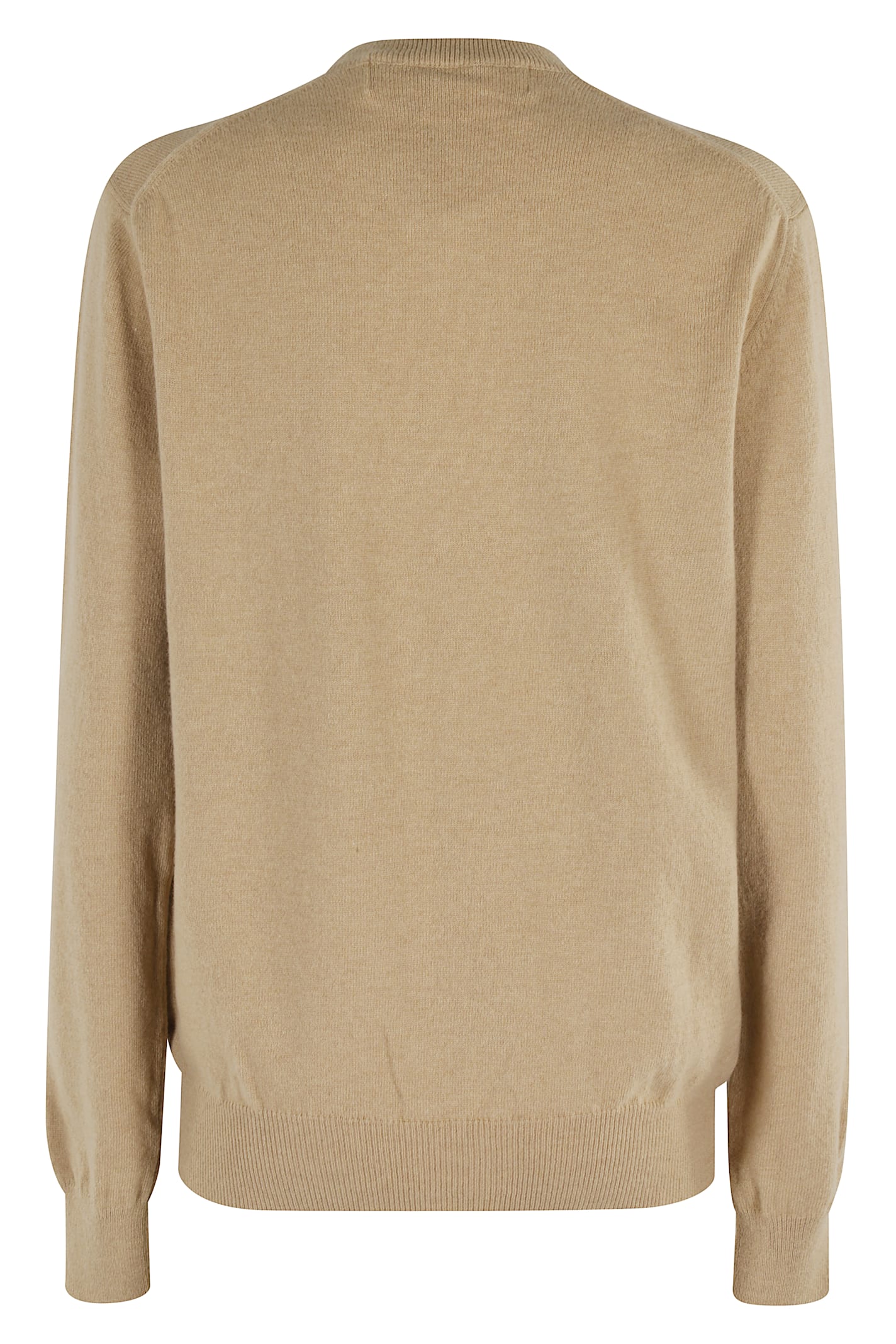 Comme Des Garçons Play Round Neck Black Emblem In Neutral