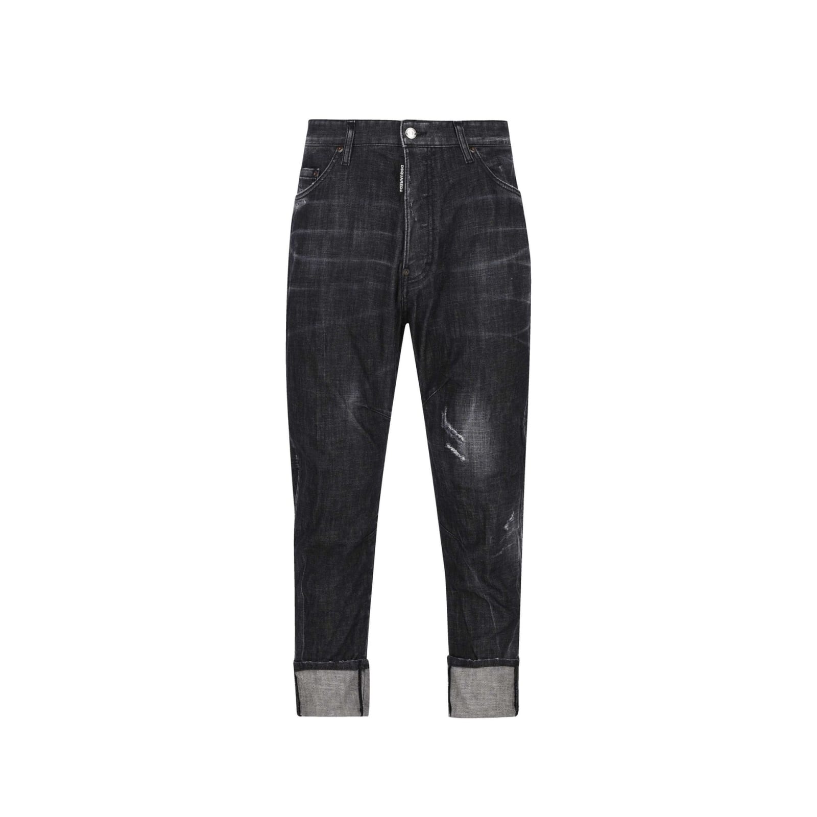 Shop Dsquared2 Combat Denim Jeans In Black