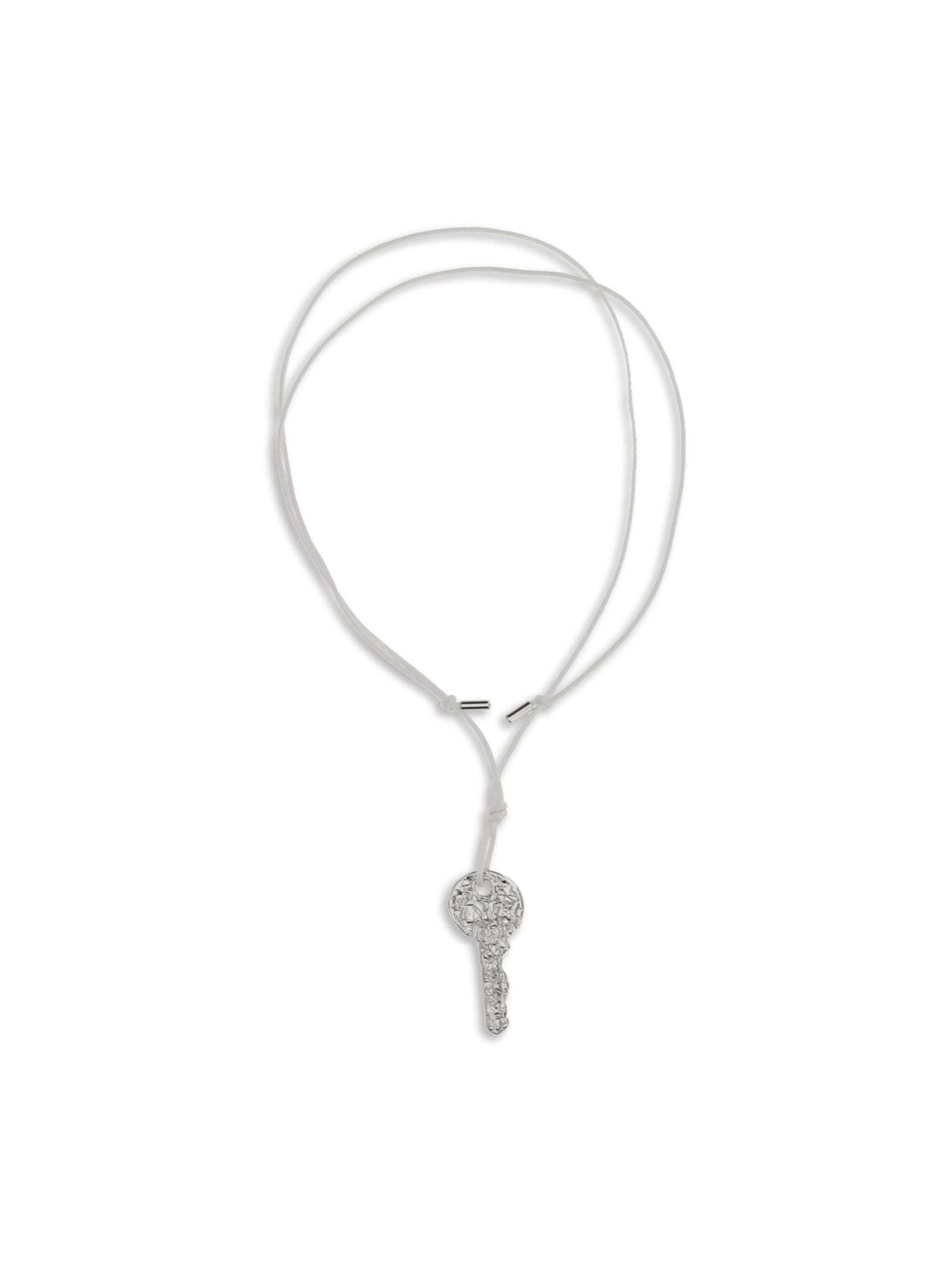 Mm6 Maison Margiela Key Pendant Necklace In Silver