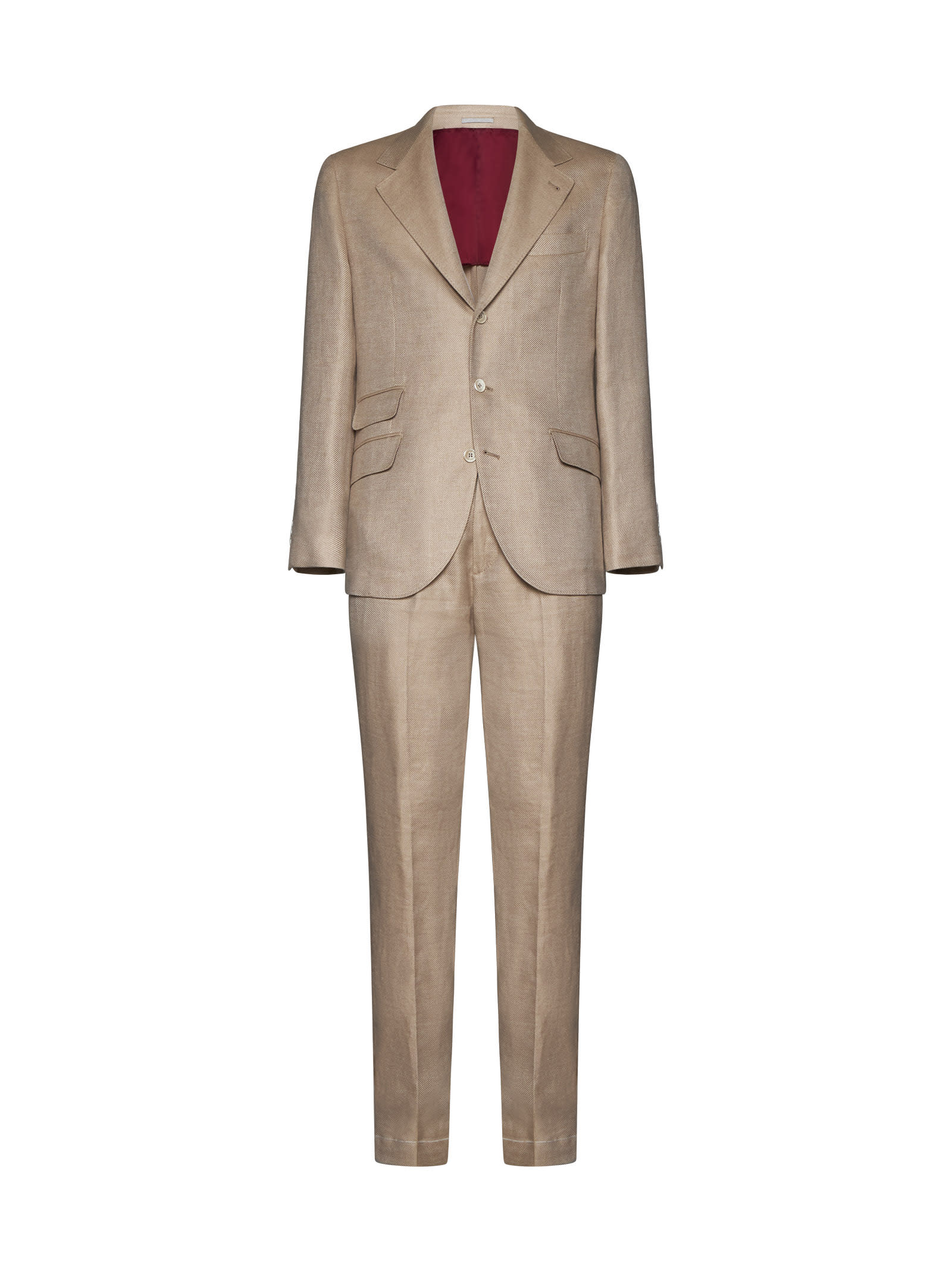 Shop Brunello Cucinelli Suit In Grano