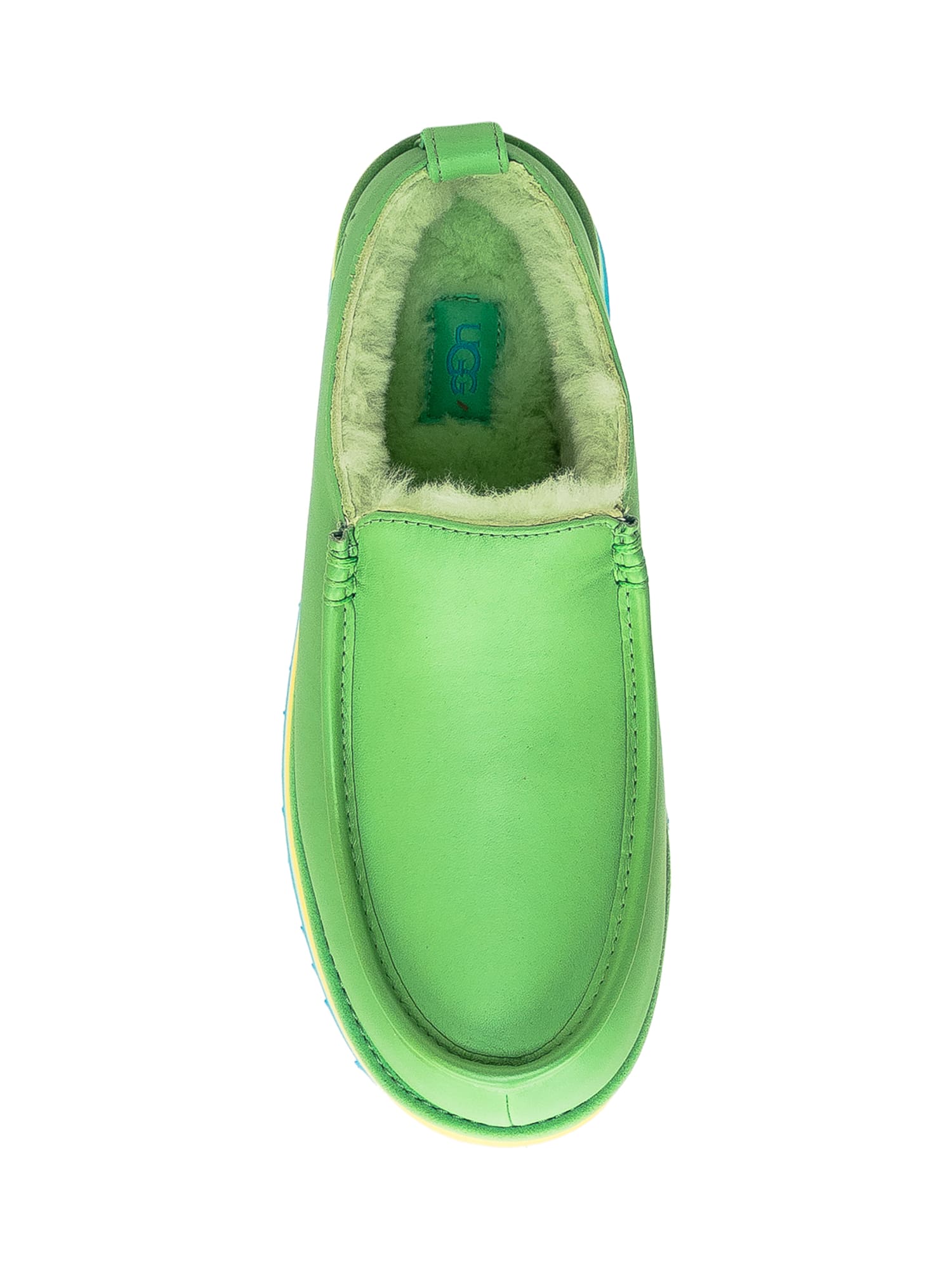 Shop Ugg Sandal With Platform In Green Multi