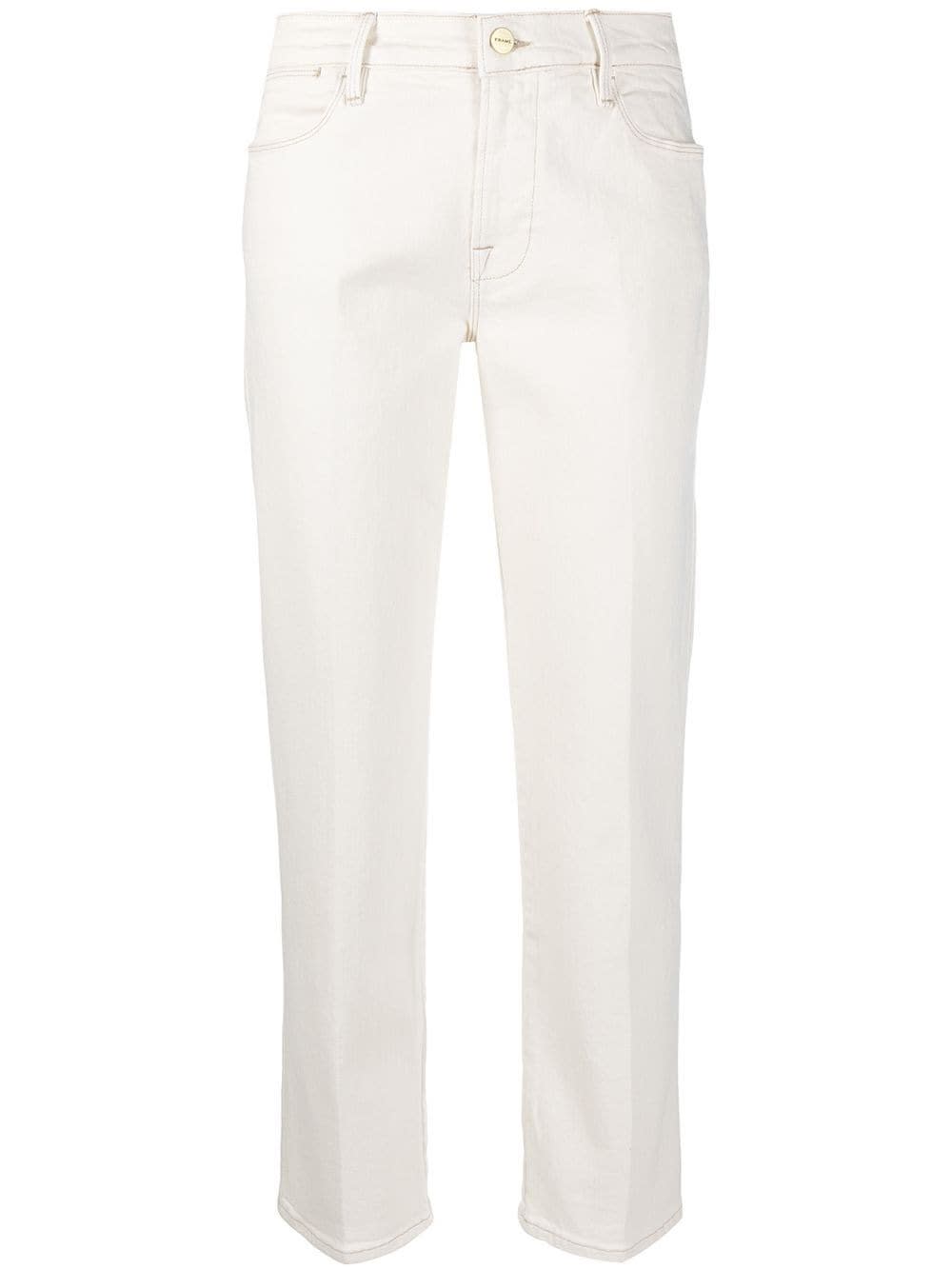 Frame Le High Jeans In White Denim