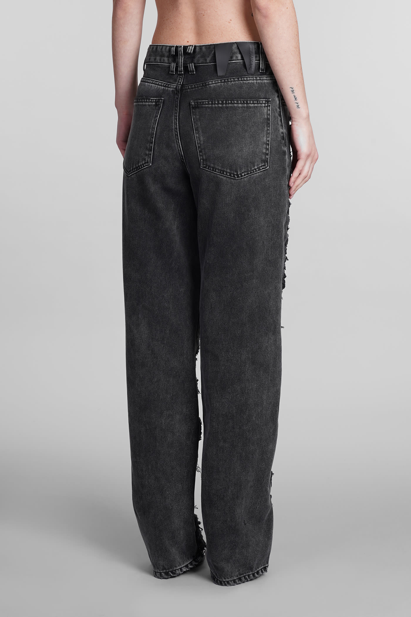 Shop Darkpark Karen Jeans In Black Cotton