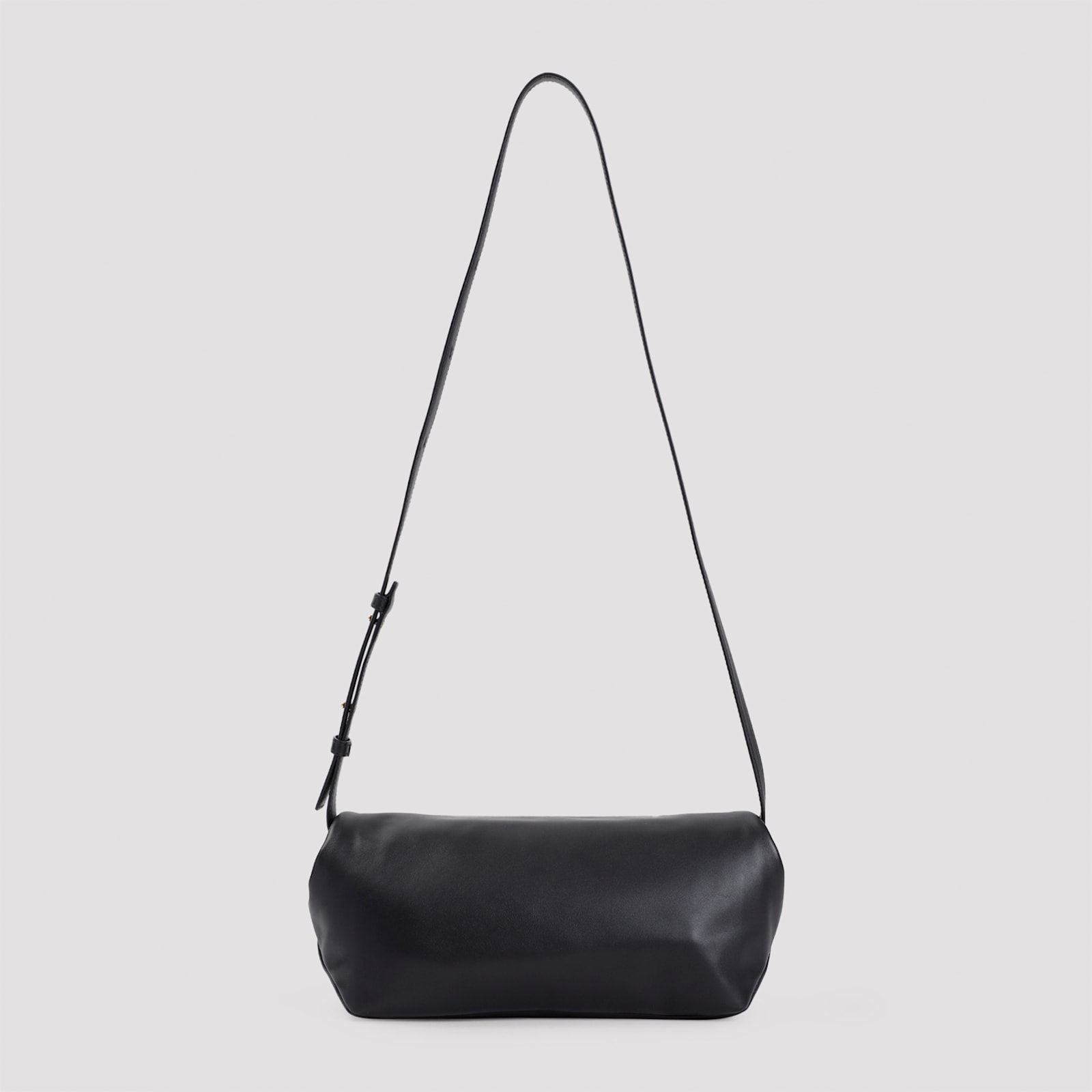 Shop Jil Sander Rollup Small Shoulder Bag In Black