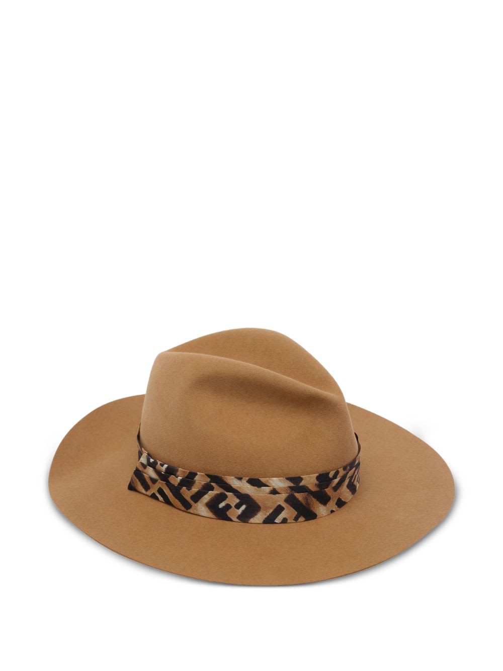 Fendi Wool Hat In Brown