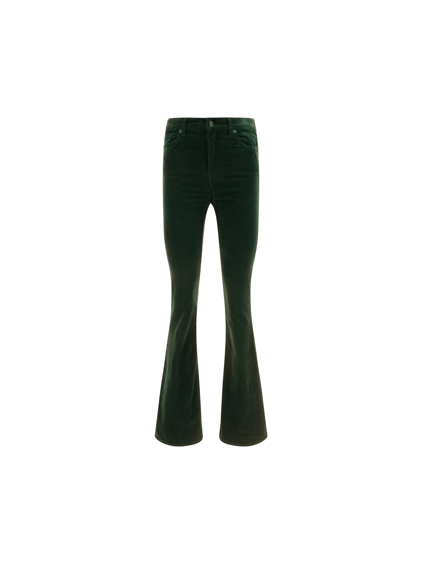 7 For All Mankind Lisha Trousers In Green