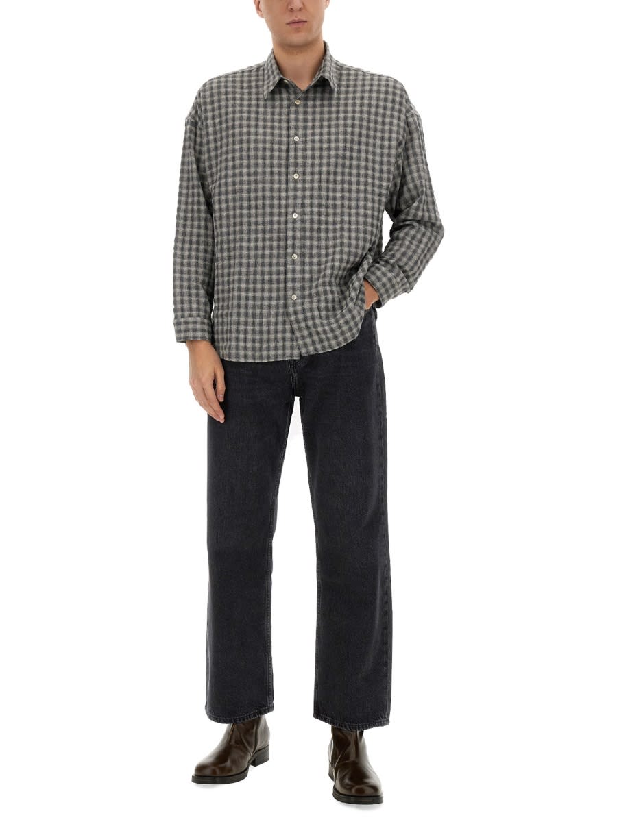Sunflower Pleated Linen Shorts In Charcoal