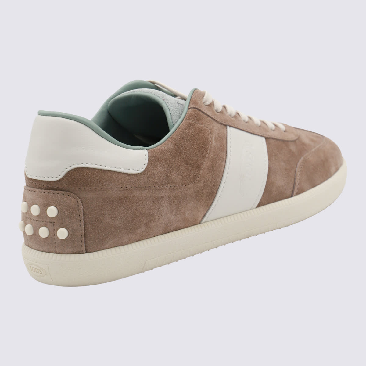 Shop Tod's Brown Suede Sneakers