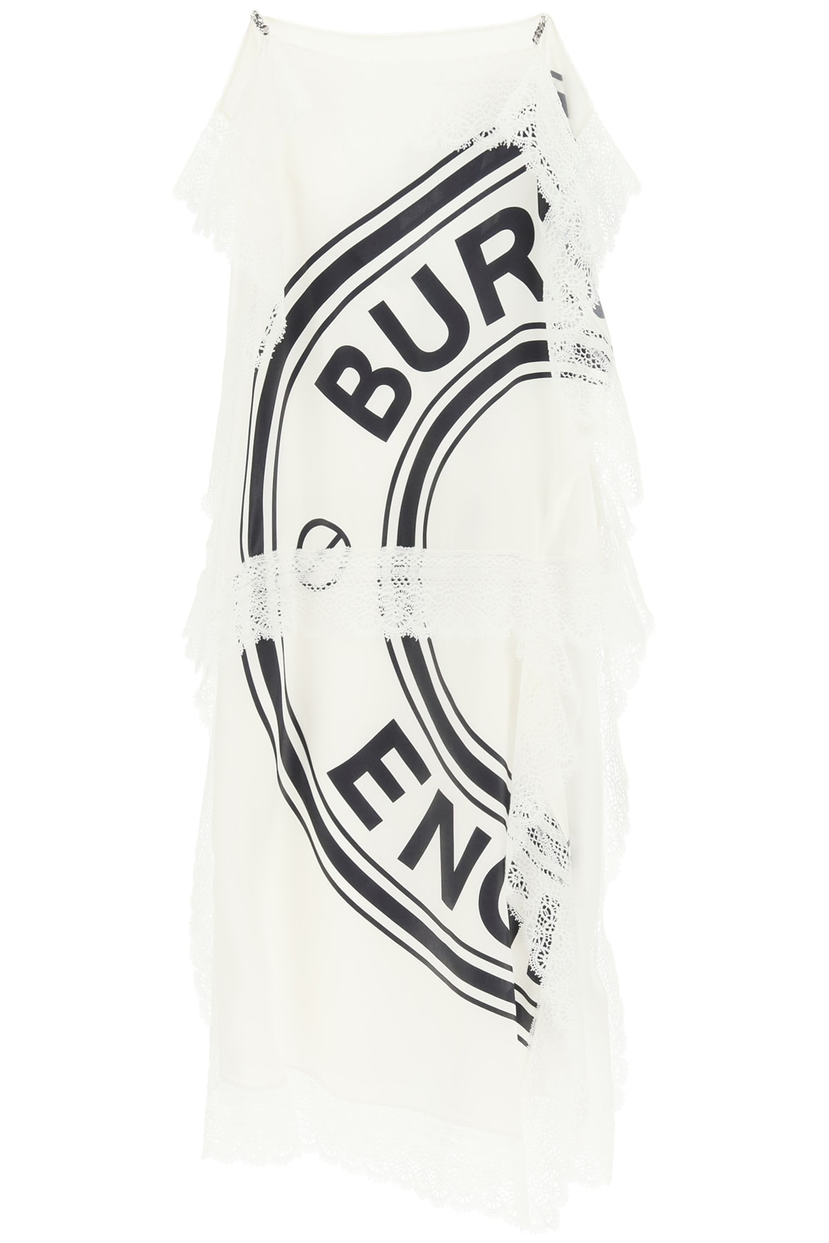 BURBERRY LOGO PRINT DRESS WITH LACE,11834270