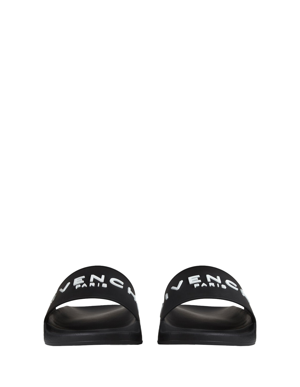 Shop Givenchy Paris Slippers In Black Rubber