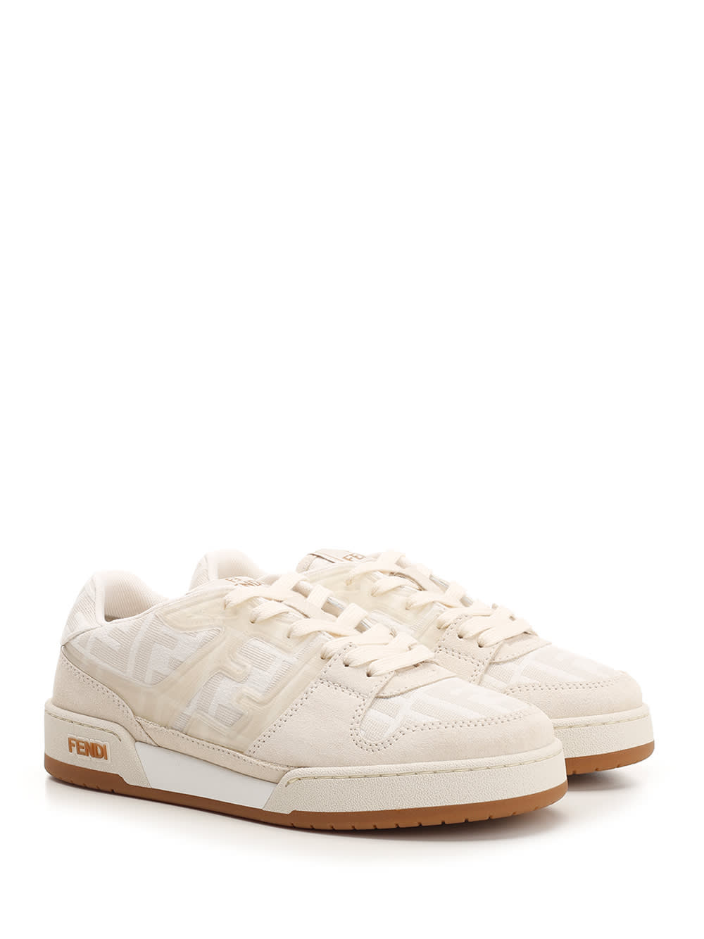 Shop Fendi Match Sneakers In Bianco
