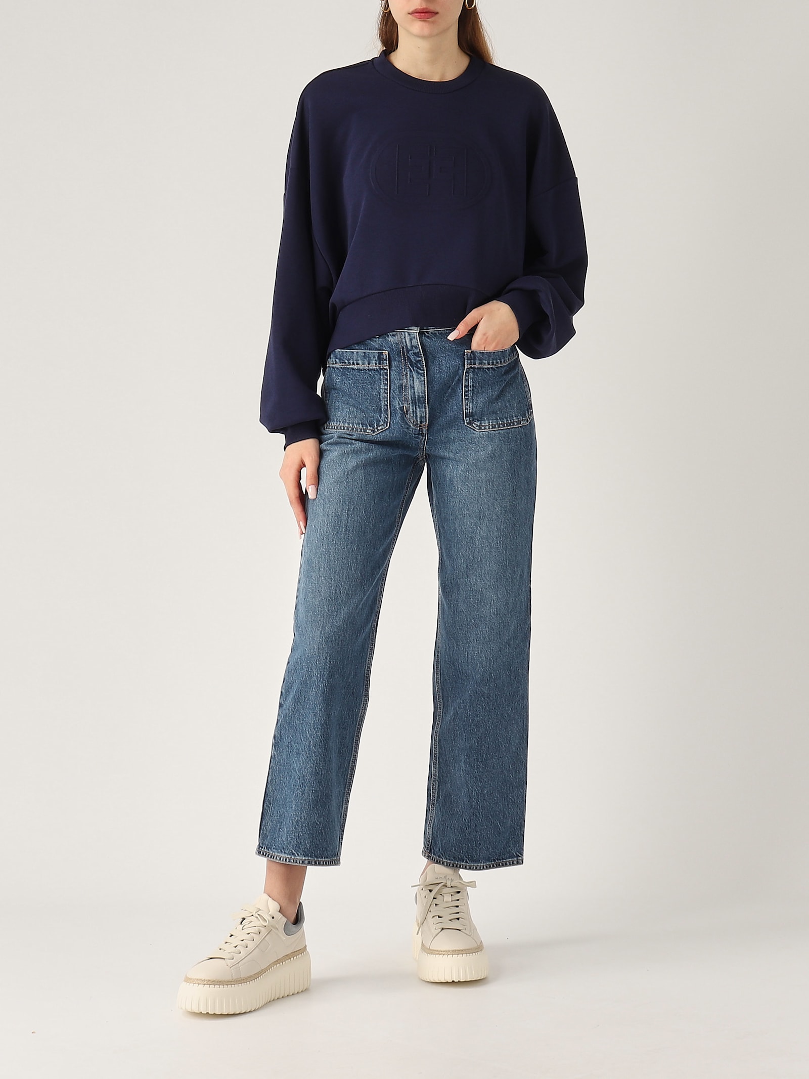 Elisabetta Franchi Cotone Hoodie In Multi