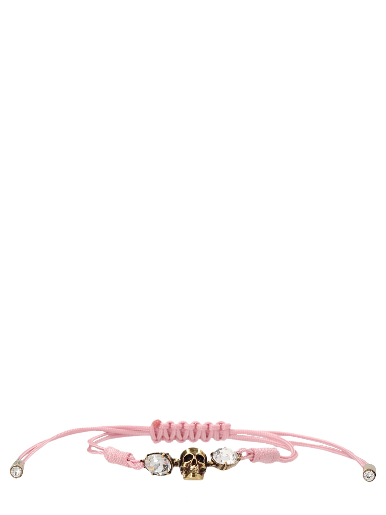 Alexander Mcqueen Skull Croc Bracelet In Pink