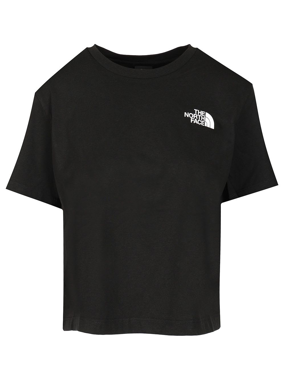 Shop The North Face Simple Dome Cropped T-shirt In Black