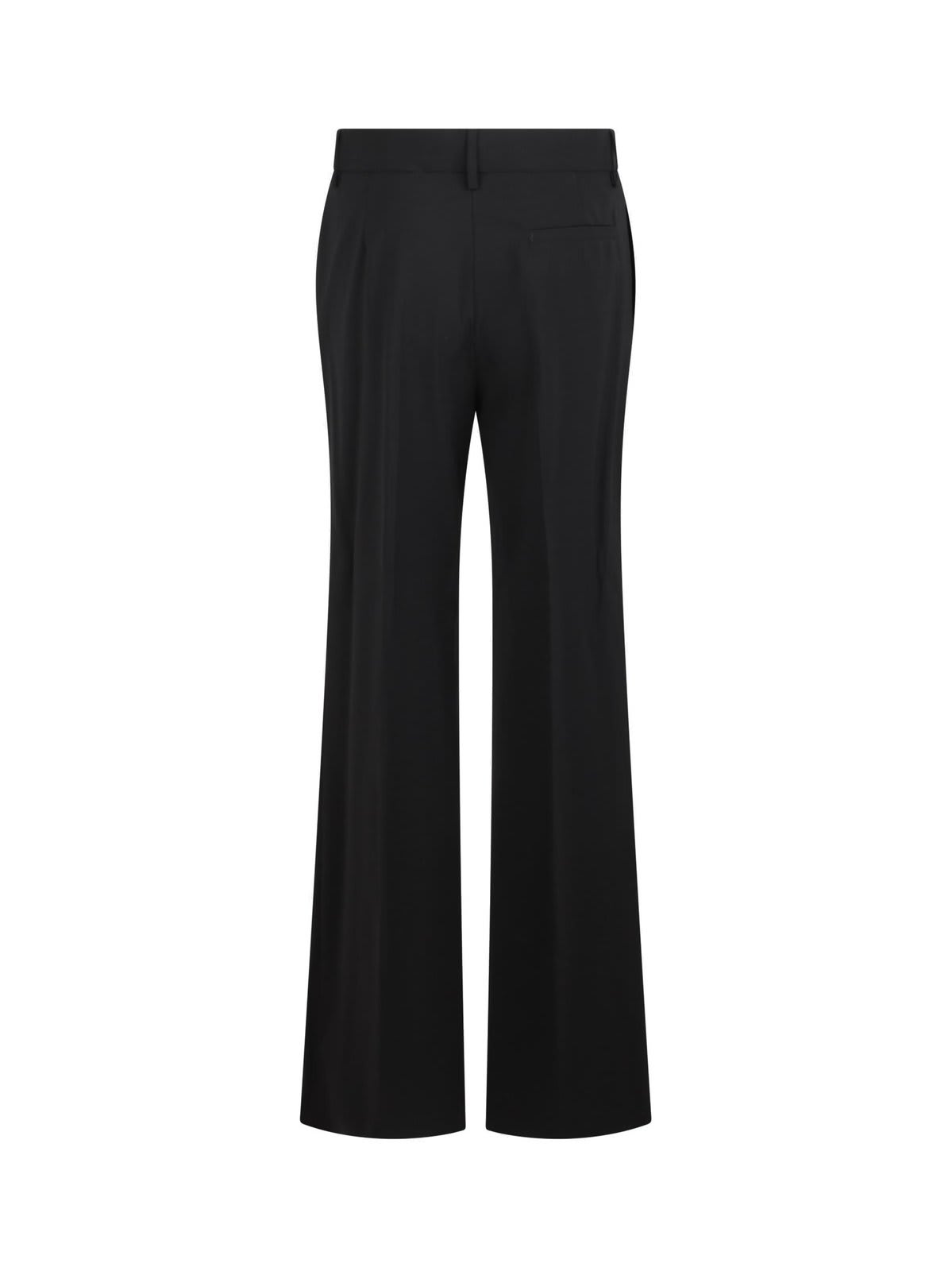 Shop Msgm High Waist Straight Leg Trousers