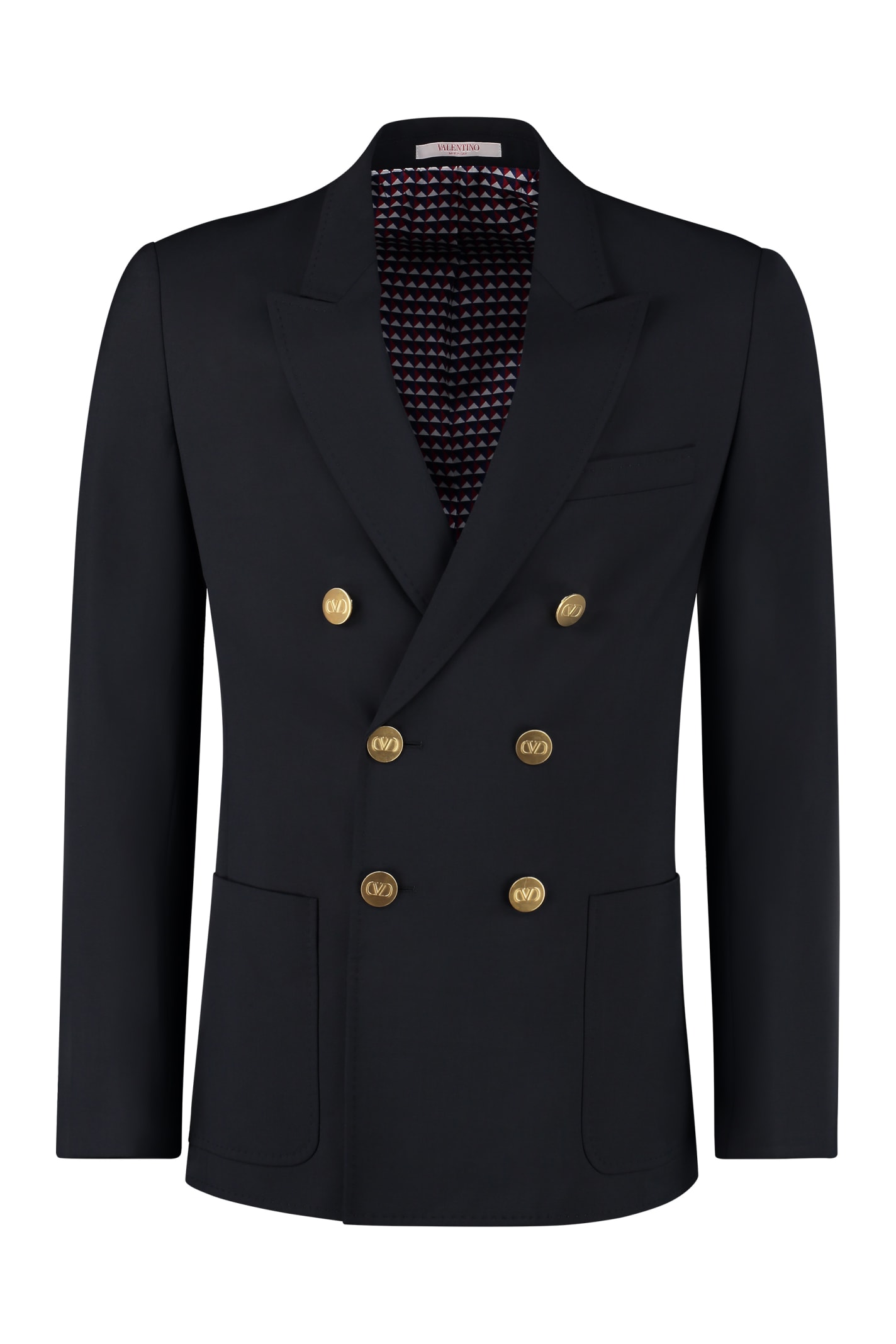 Valentino Wool Blend Double-breasted Jacket