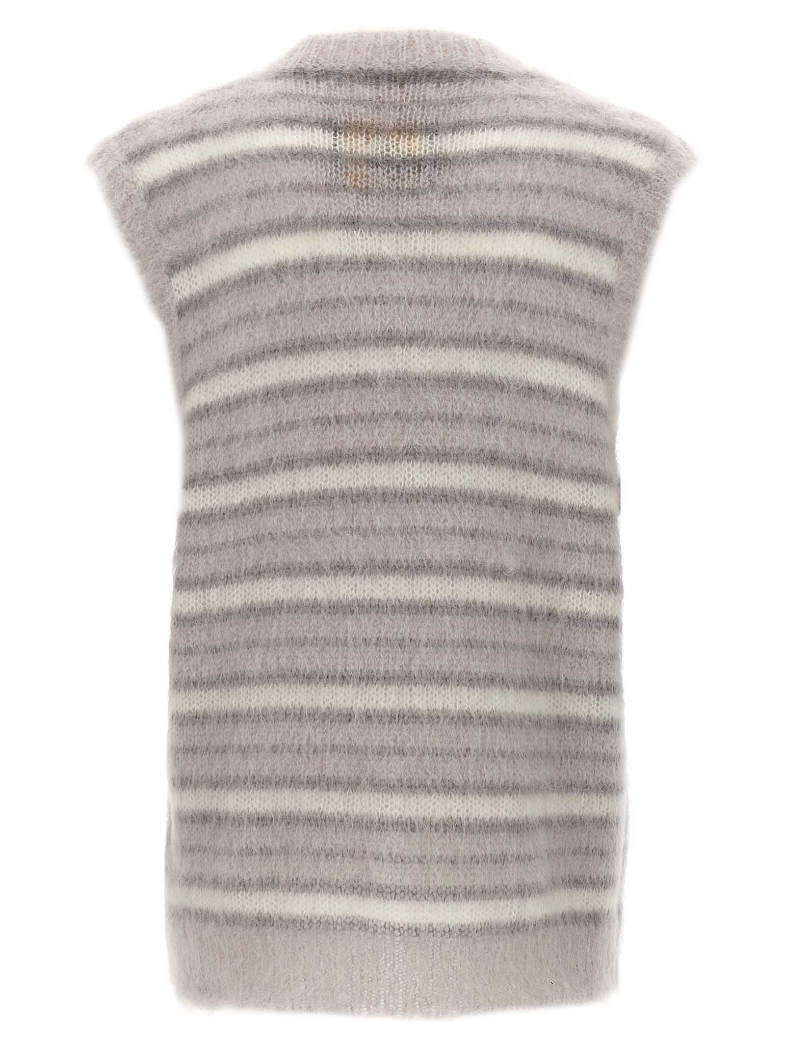 Shop Marni Fuzzy Wuzzy Vest In Gray