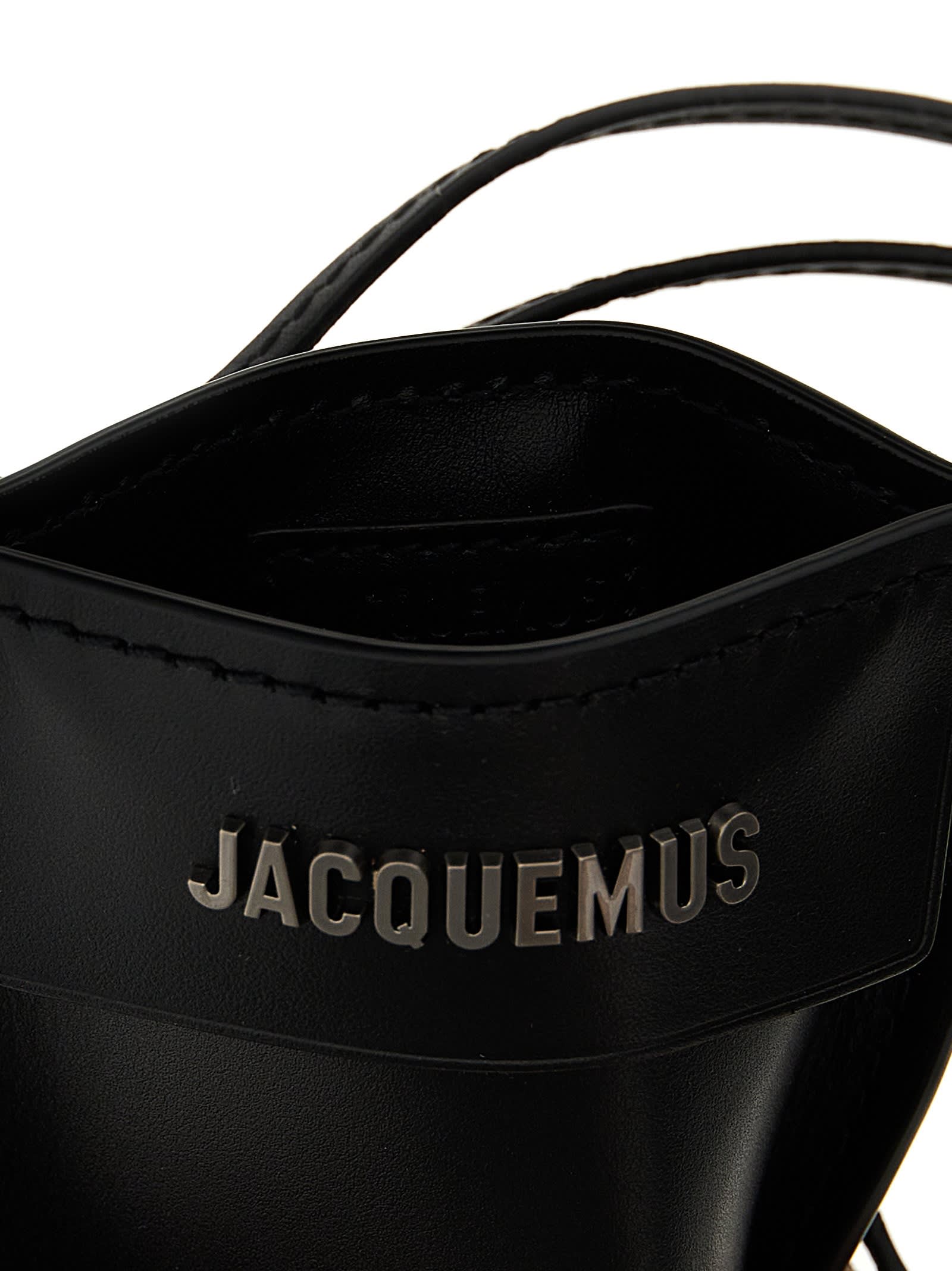 Shop Jacquemus Le Porte Poche Meunier Crossbody Bag In Black