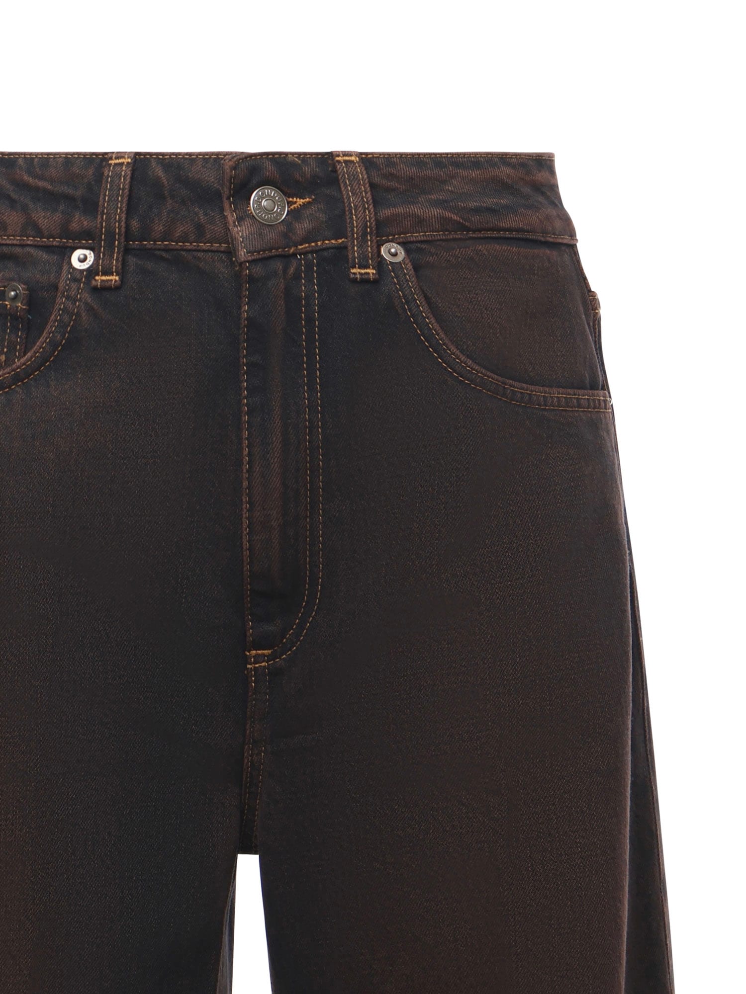 Dondup Beatrix Cuffed Jeans In Brown