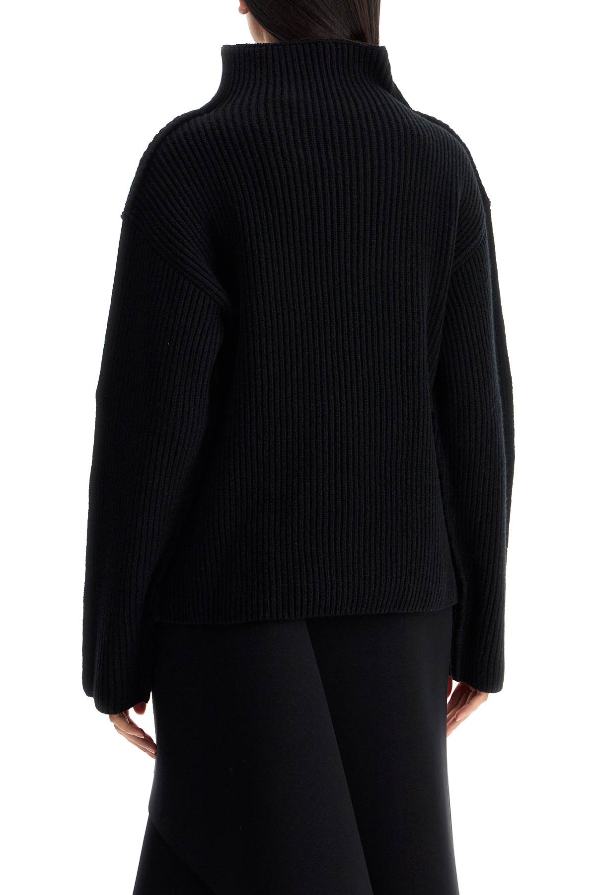 Shop Marni Oversized High-neck Pul In Black (black)