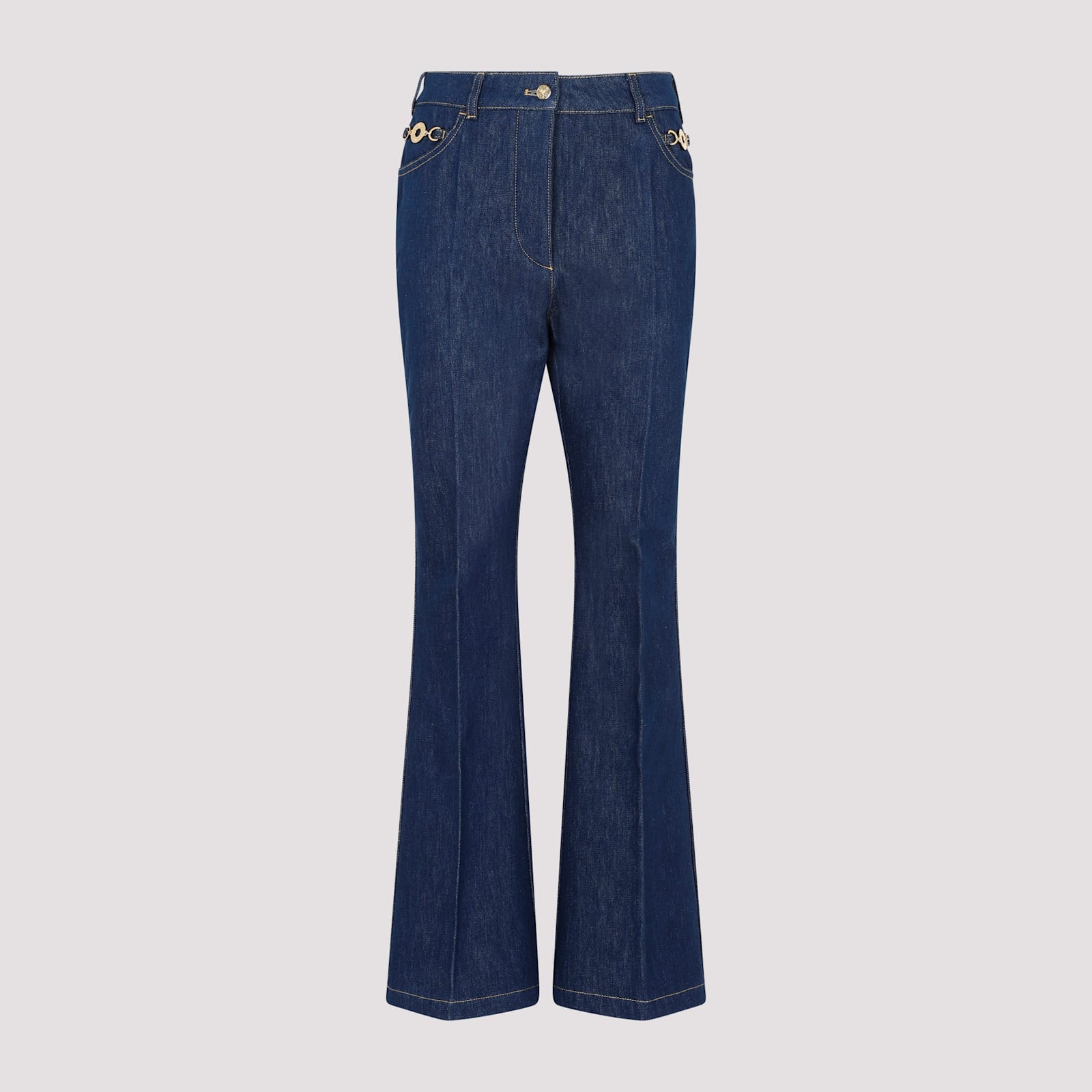 Logo-embroidered Kick-flare Jeans