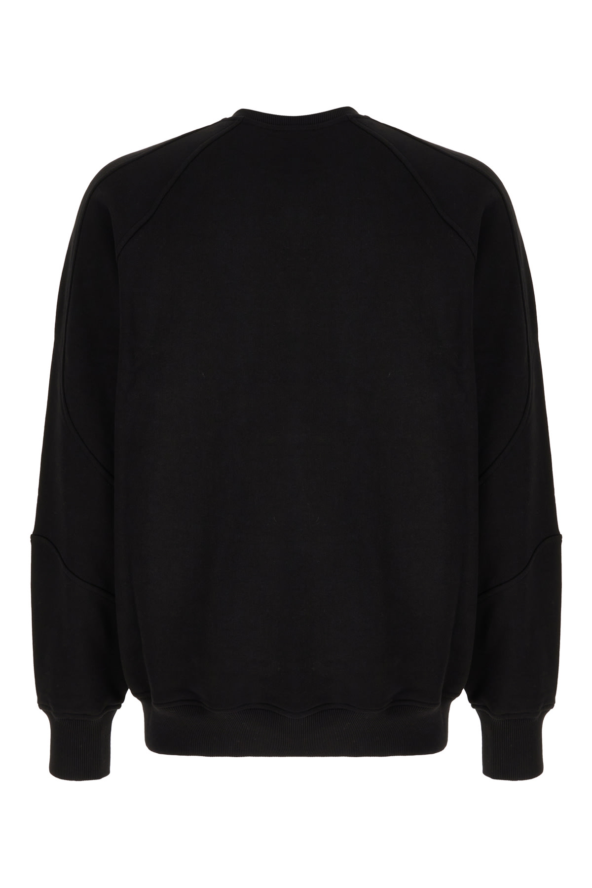 Shop Balmain Black Stretch Cotton Sweatshirt In Noir Multi