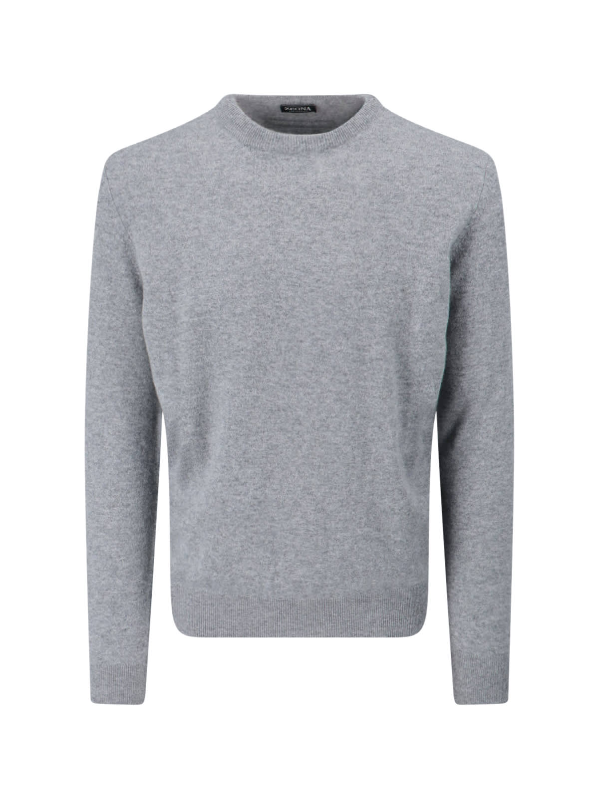 Zegna Crew-neck Wool Jumper In Gray